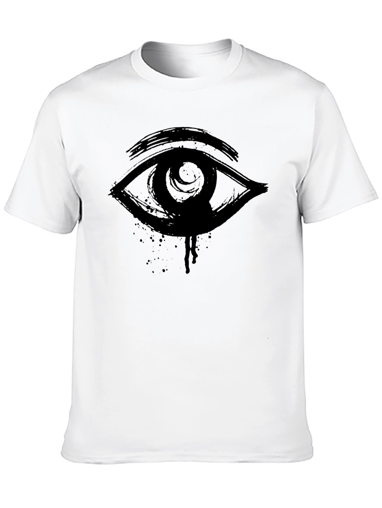 Mens Black T-Shirt with Eye Graphic
