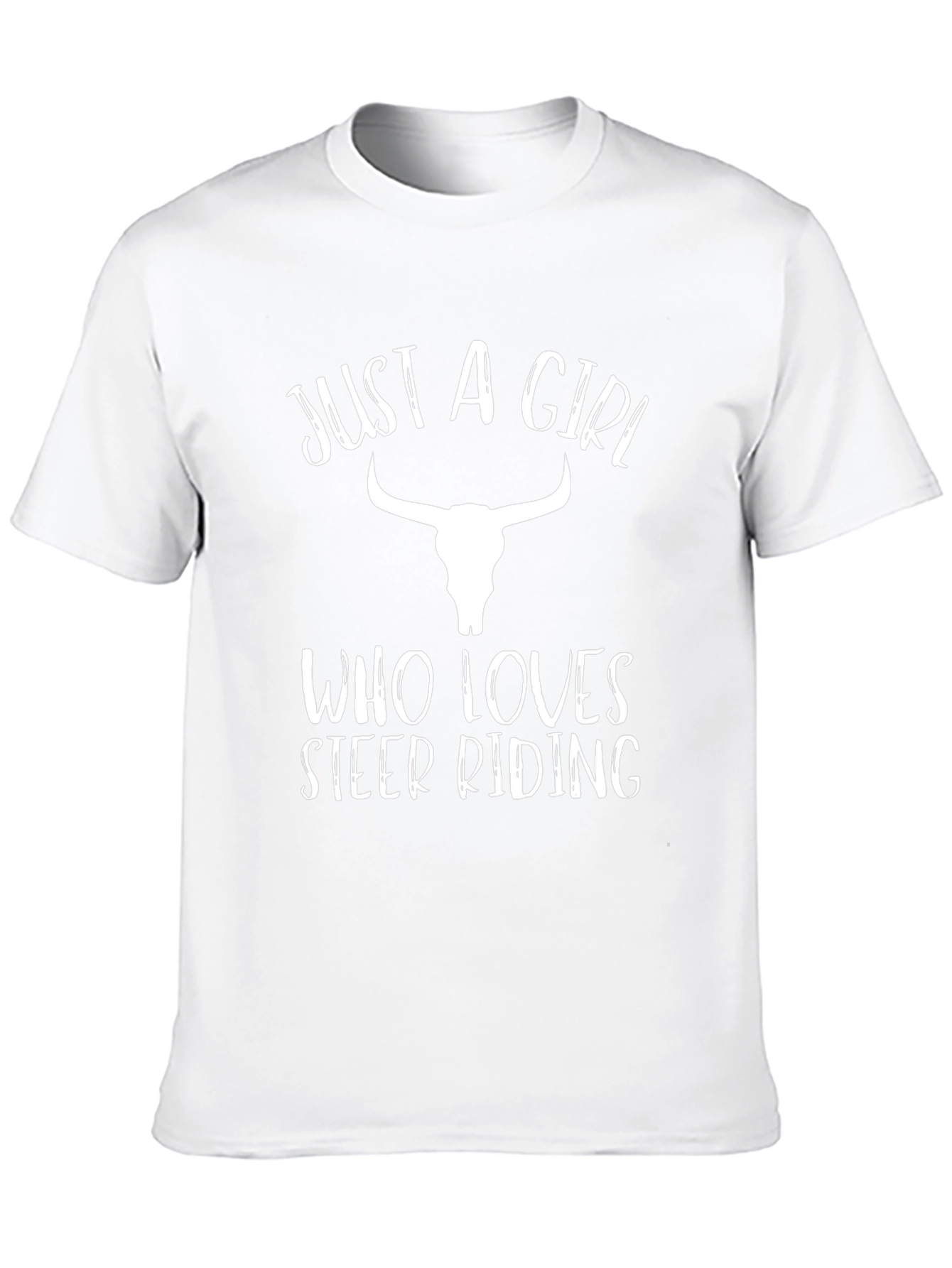 Just A Girl Who Loves Steer Riding T-Shirt