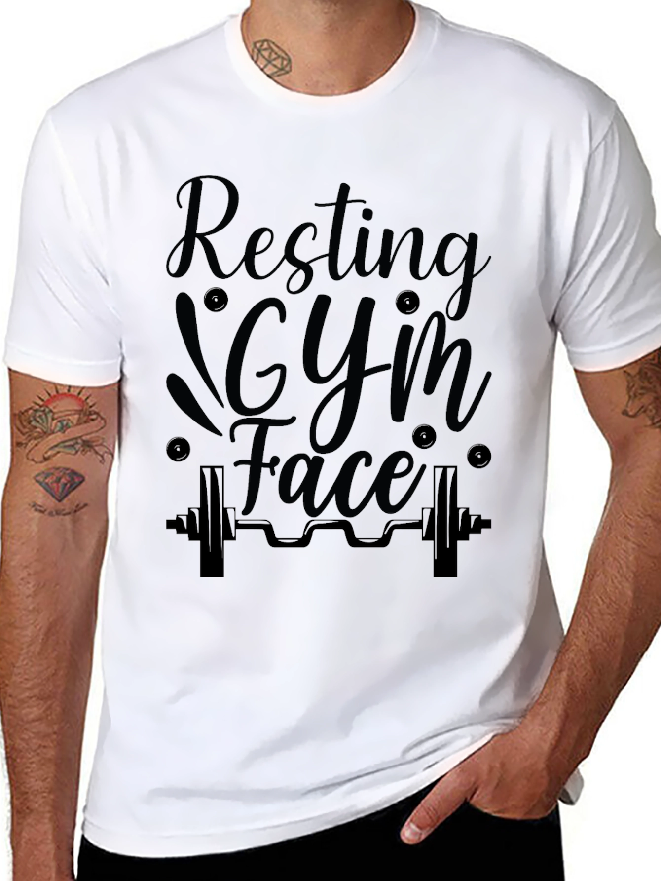 Resting Gym Face Graphic T-Shirt