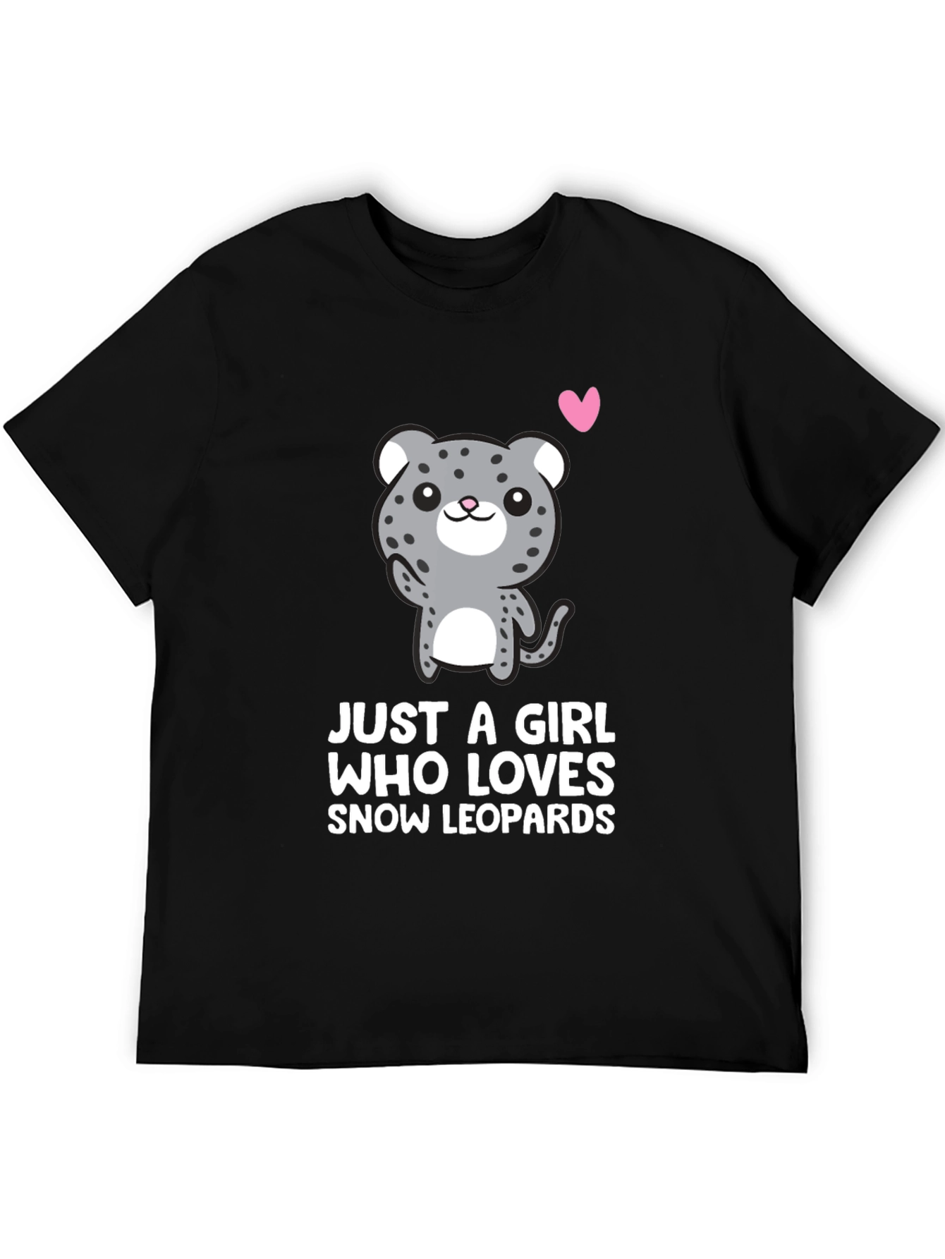 Snow Leopard Lover T-Shirt - Cute Cartoon Design