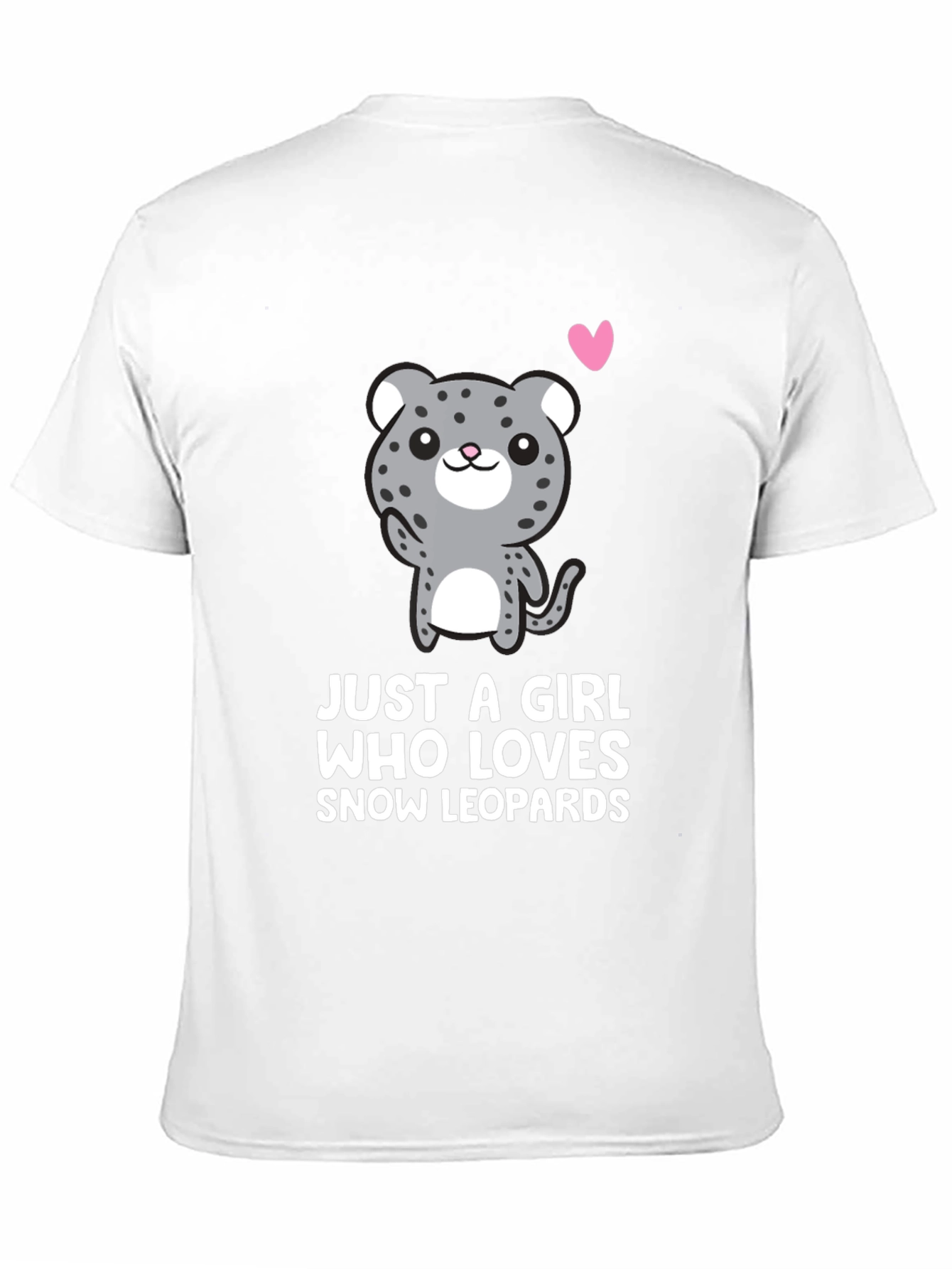 Snow Leopard Lover T-Shirt - Cute Cartoon Design