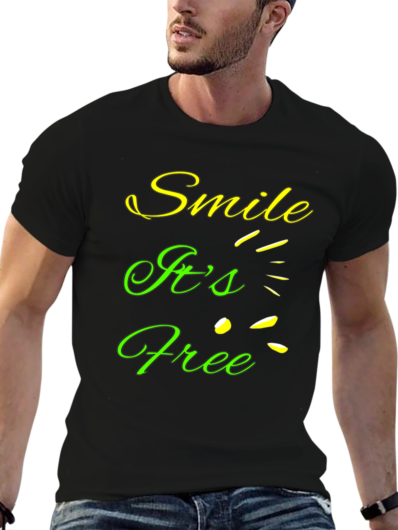 Smile Its Free Graphic T-Shirt