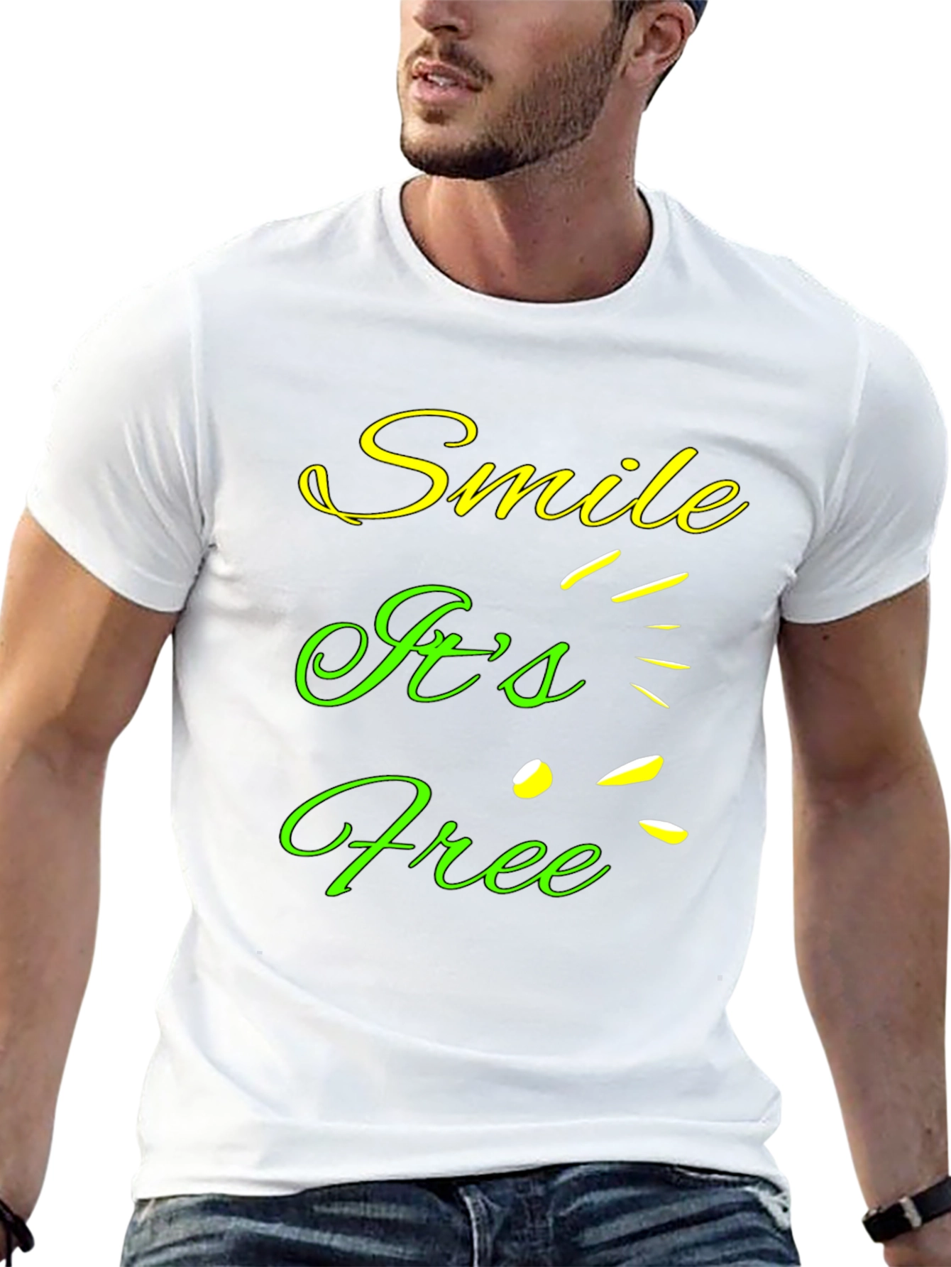 Smile Its Free Graphic T-Shirt