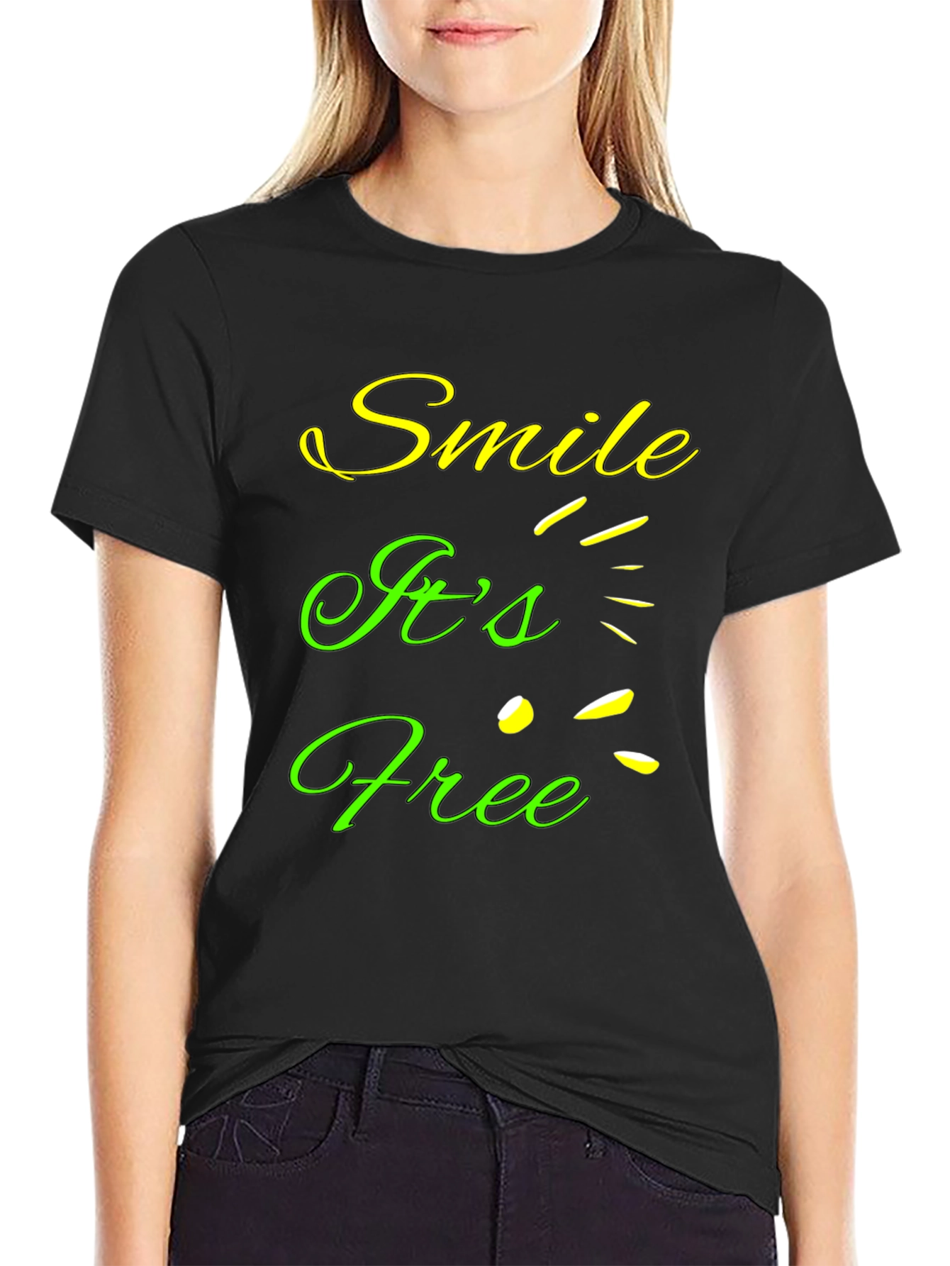 Smile Its Free Graphic T-Shirt