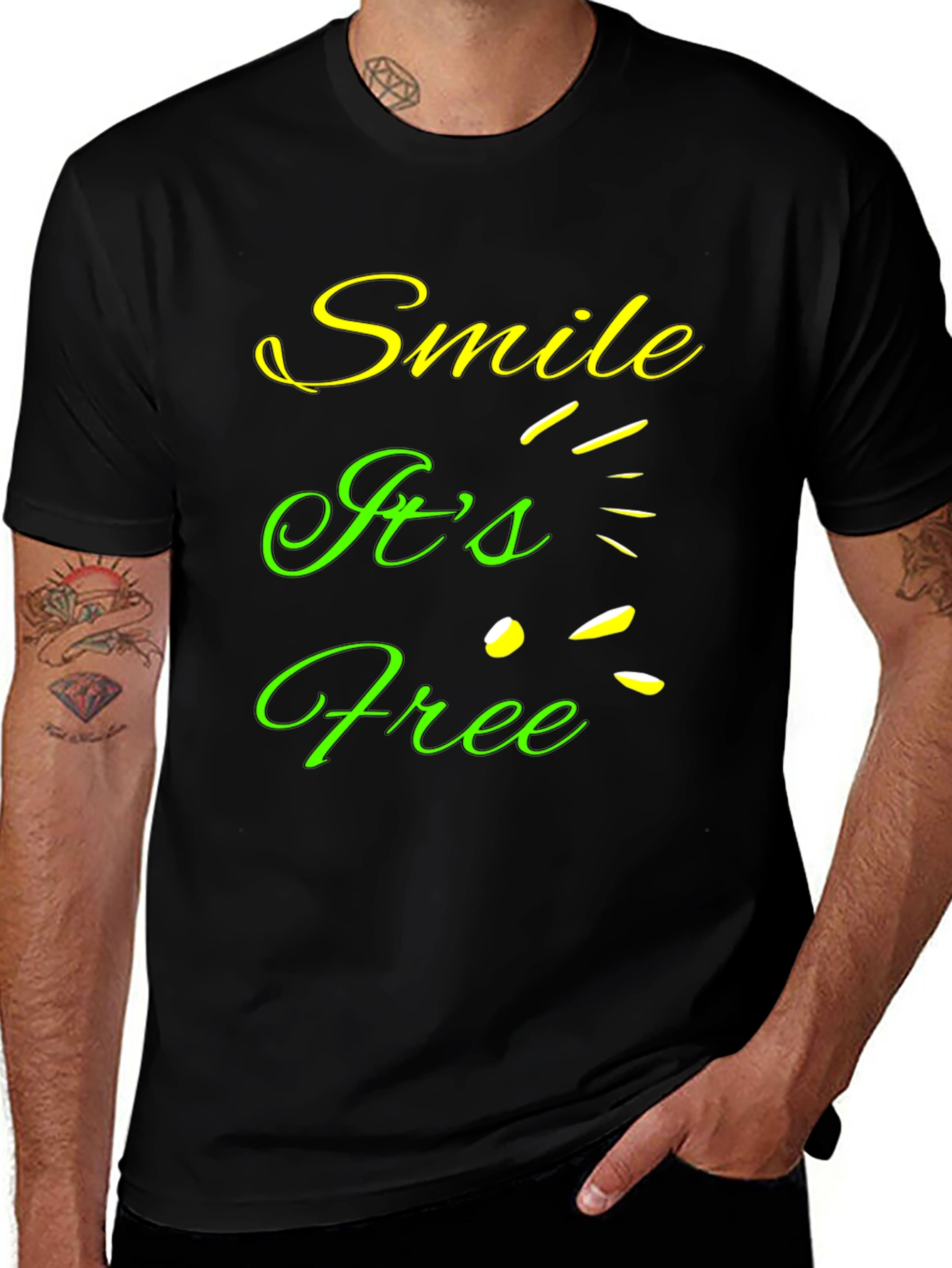 Smile Its Free Graphic T-Shirt