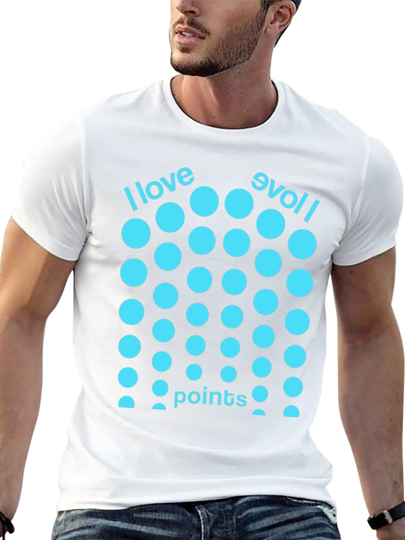 I Love Points T-Shirt - Funny Optical Illusion Tee