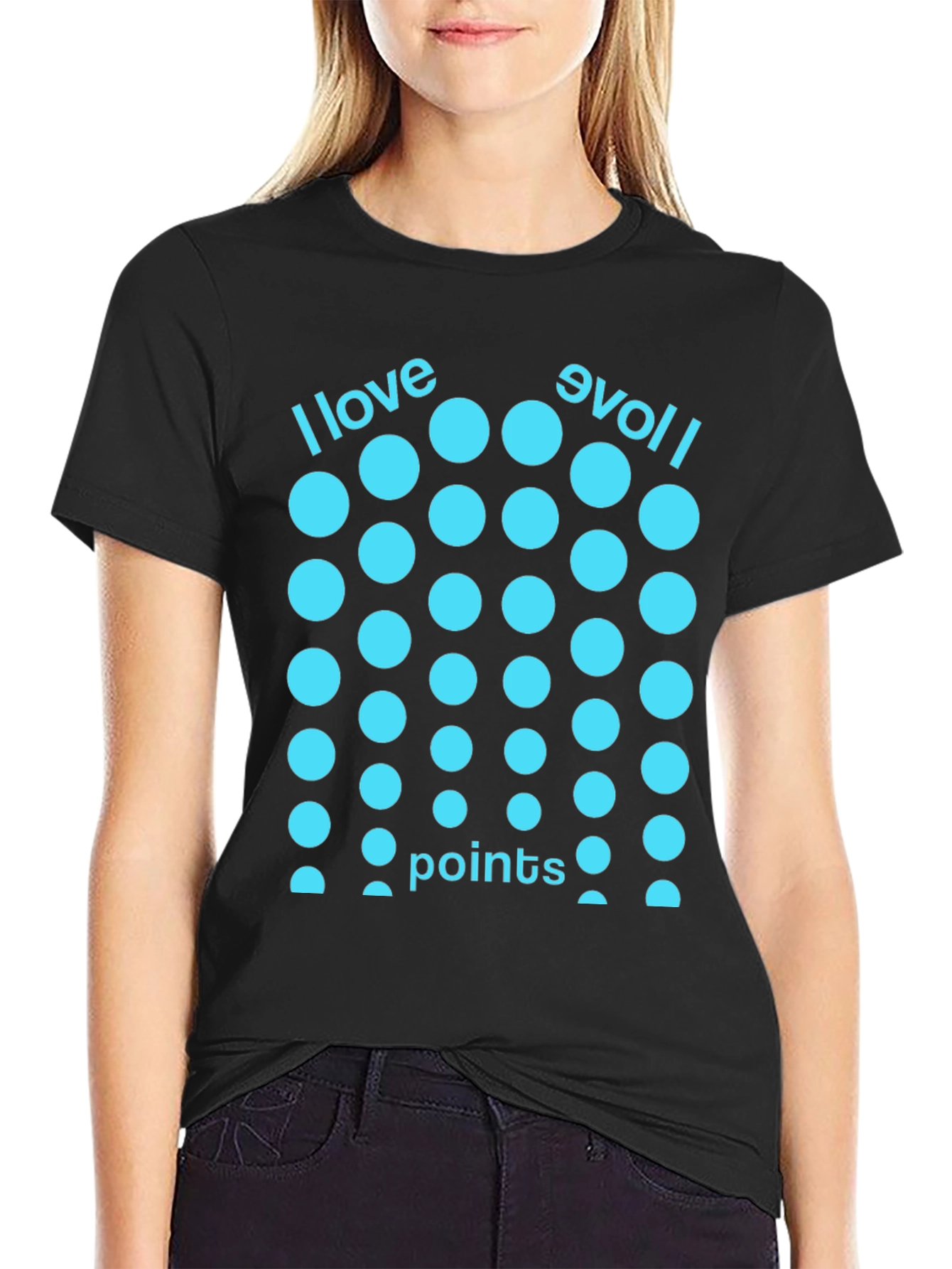 I Love Points T-Shirt - Funny Optical Illusion Tee
