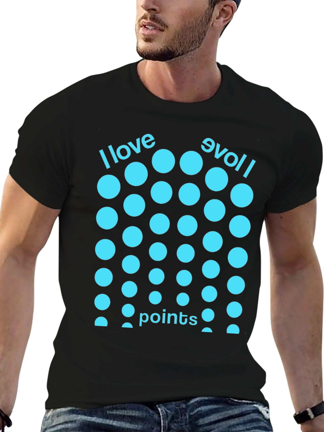 I Love Points T-Shirt - Funny Optical Illusion Tee