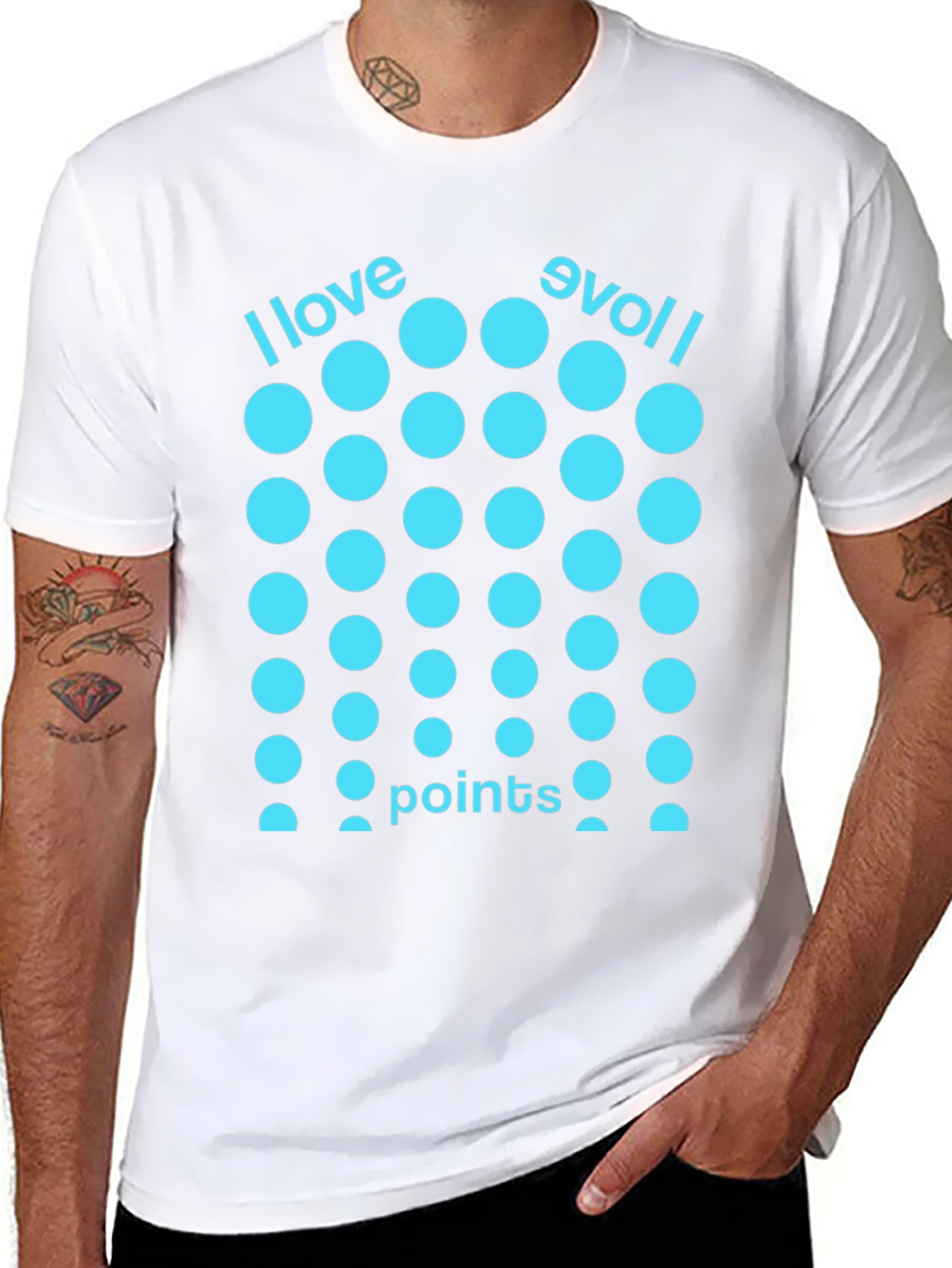 I Love Points T-Shirt - Funny Optical Illusion Tee