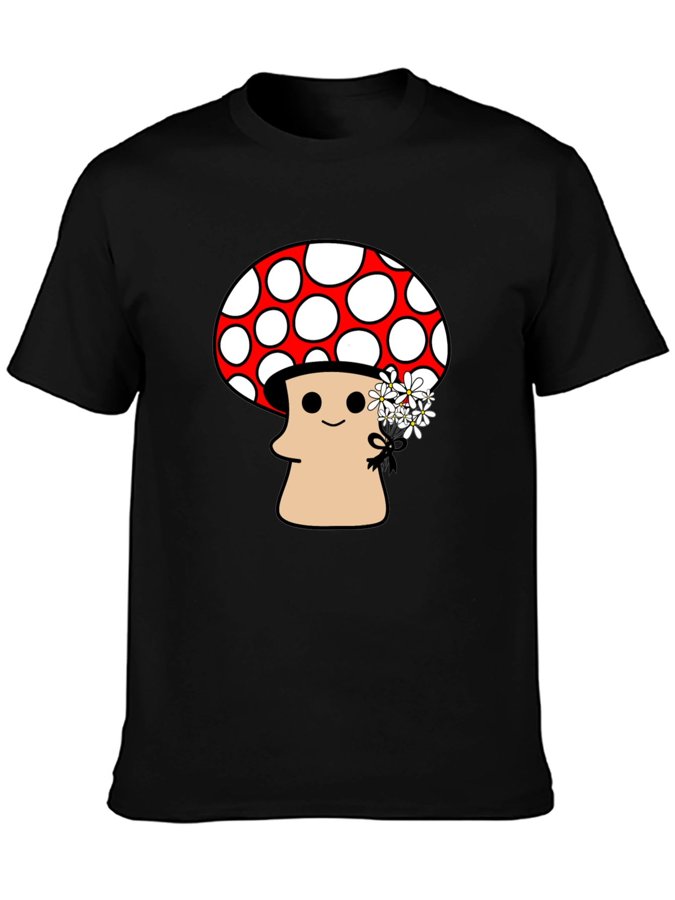 Mushroom Graphic Tee - Funky Floral Design