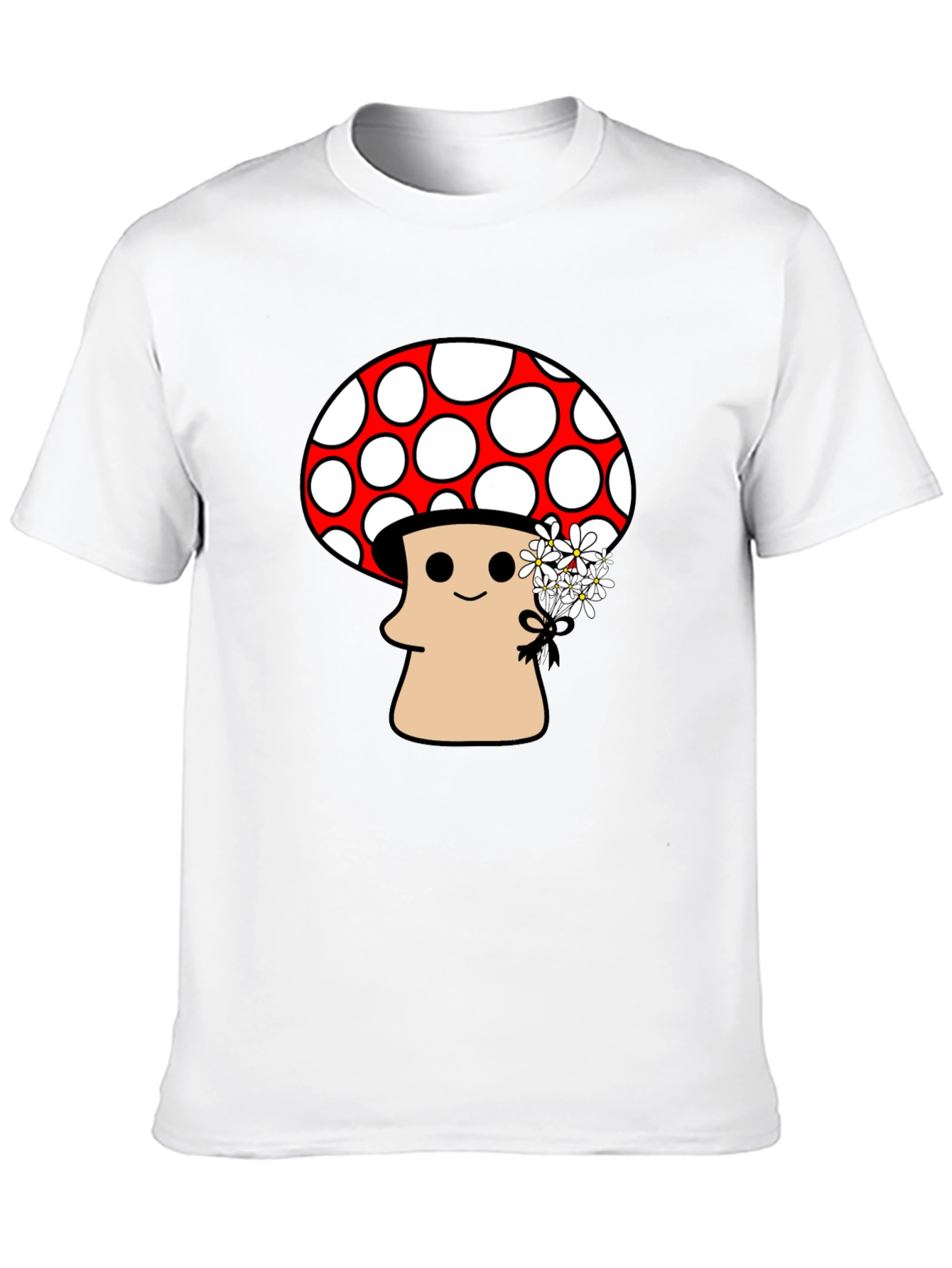 Mushroom Graphic Tee - Funky Floral Design