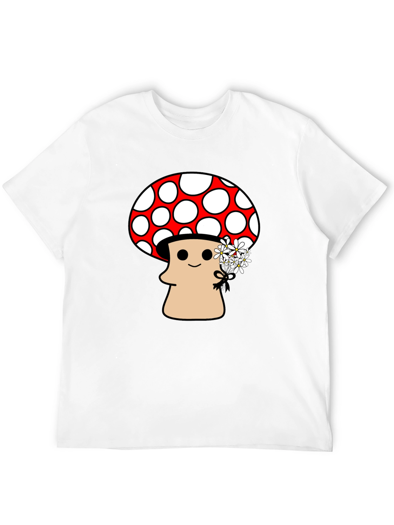 Mushroom Graphic Tee - Funky Floral Design