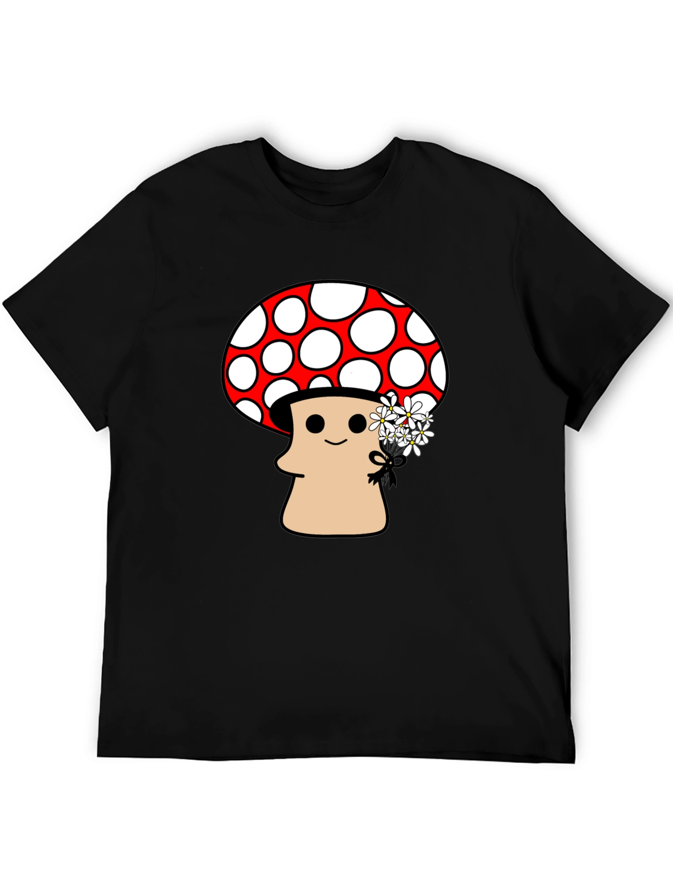 Mushroom Graphic Tee - Funky Floral Design