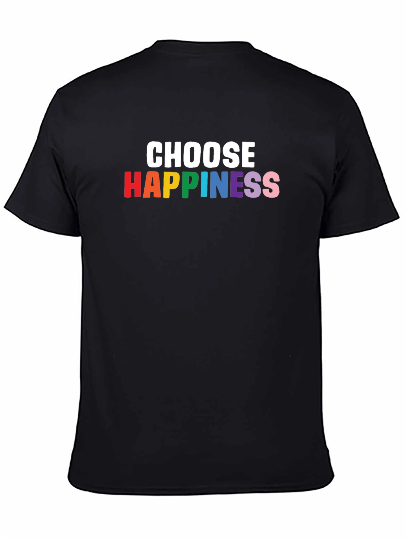 Choose Happiness Rainbow Graphic Tee - Stylish Unisex T-Shirt
