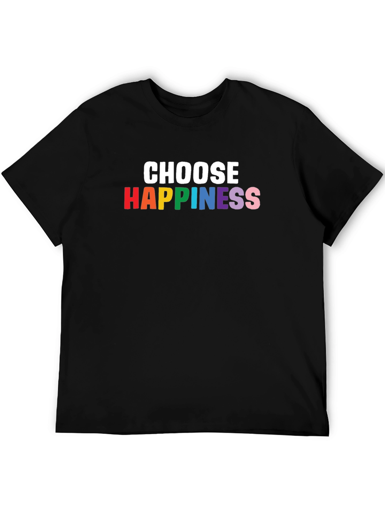 Choose Happiness Rainbow Graphic Tee - Stylish Unisex T-Shirt