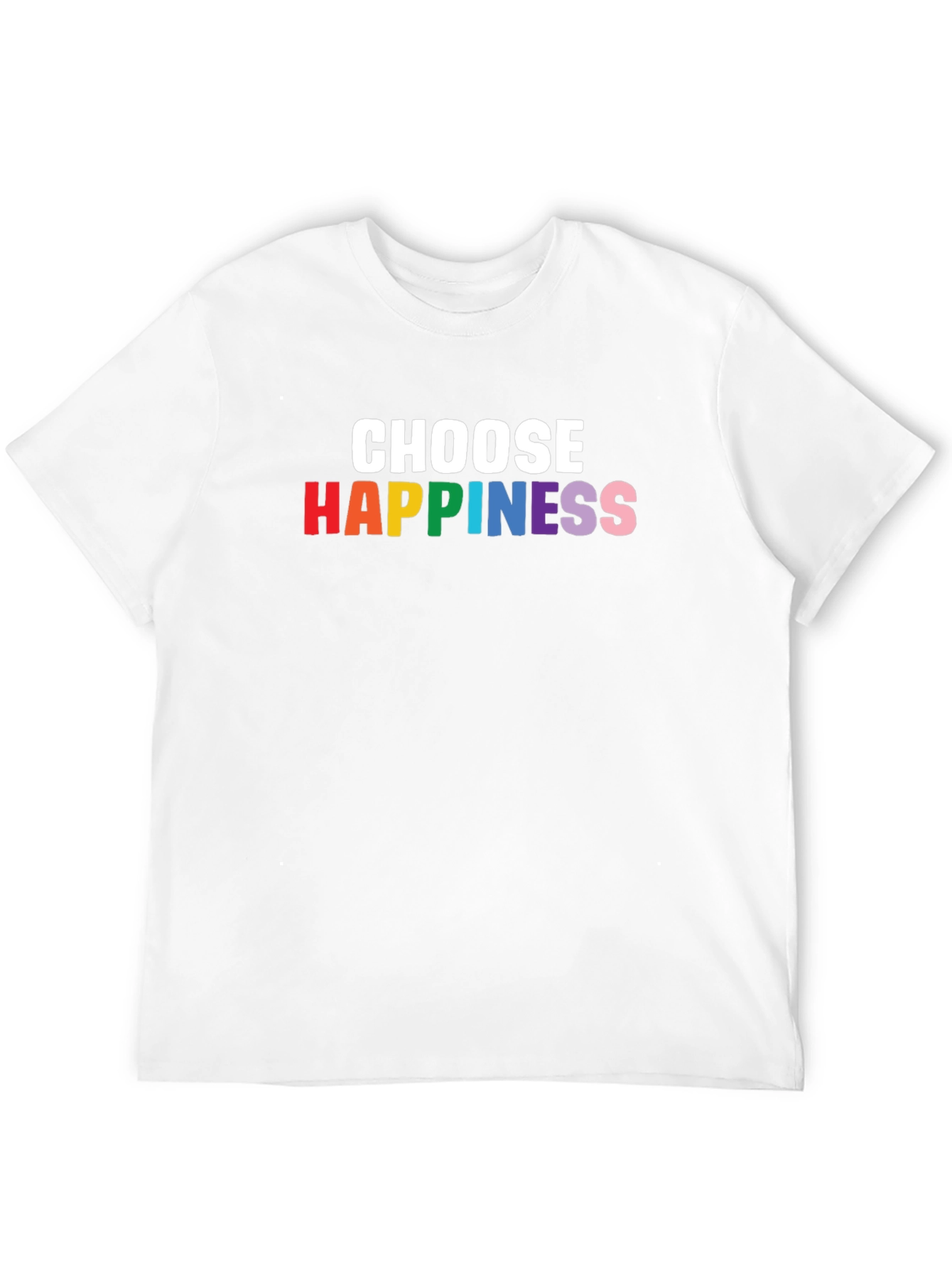 Choose Happiness Rainbow Graphic Tee - Stylish Unisex T-Shirt