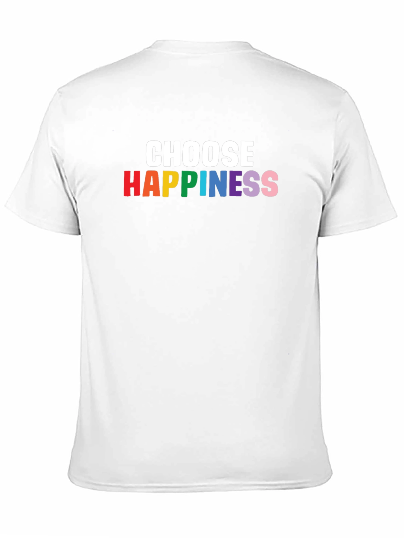 Choose Happiness Rainbow Graphic Tee - Stylish Unisex T-Shirt
