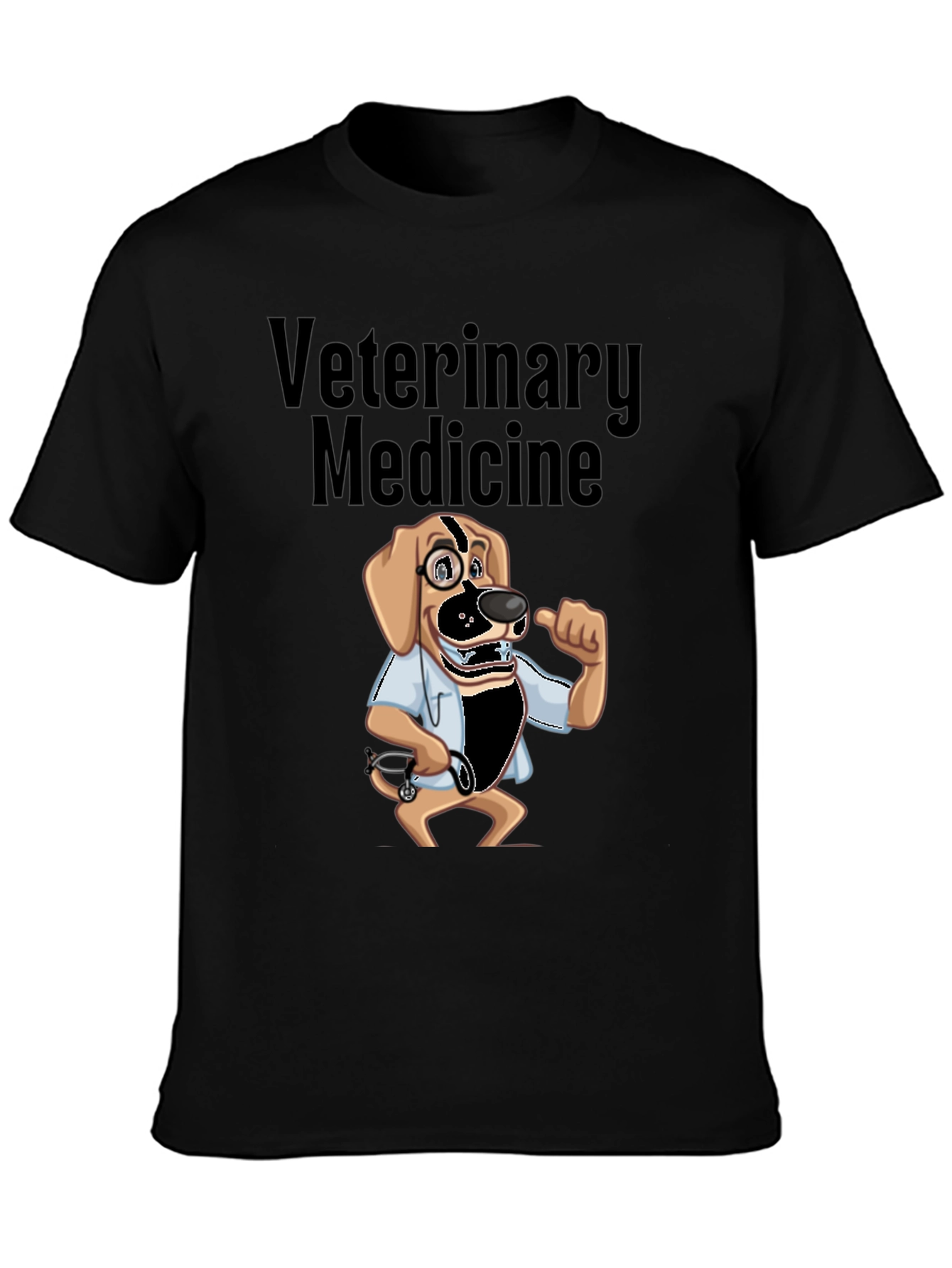 Veterinary Medicine Dog Cartoon Graphic T-Shirt