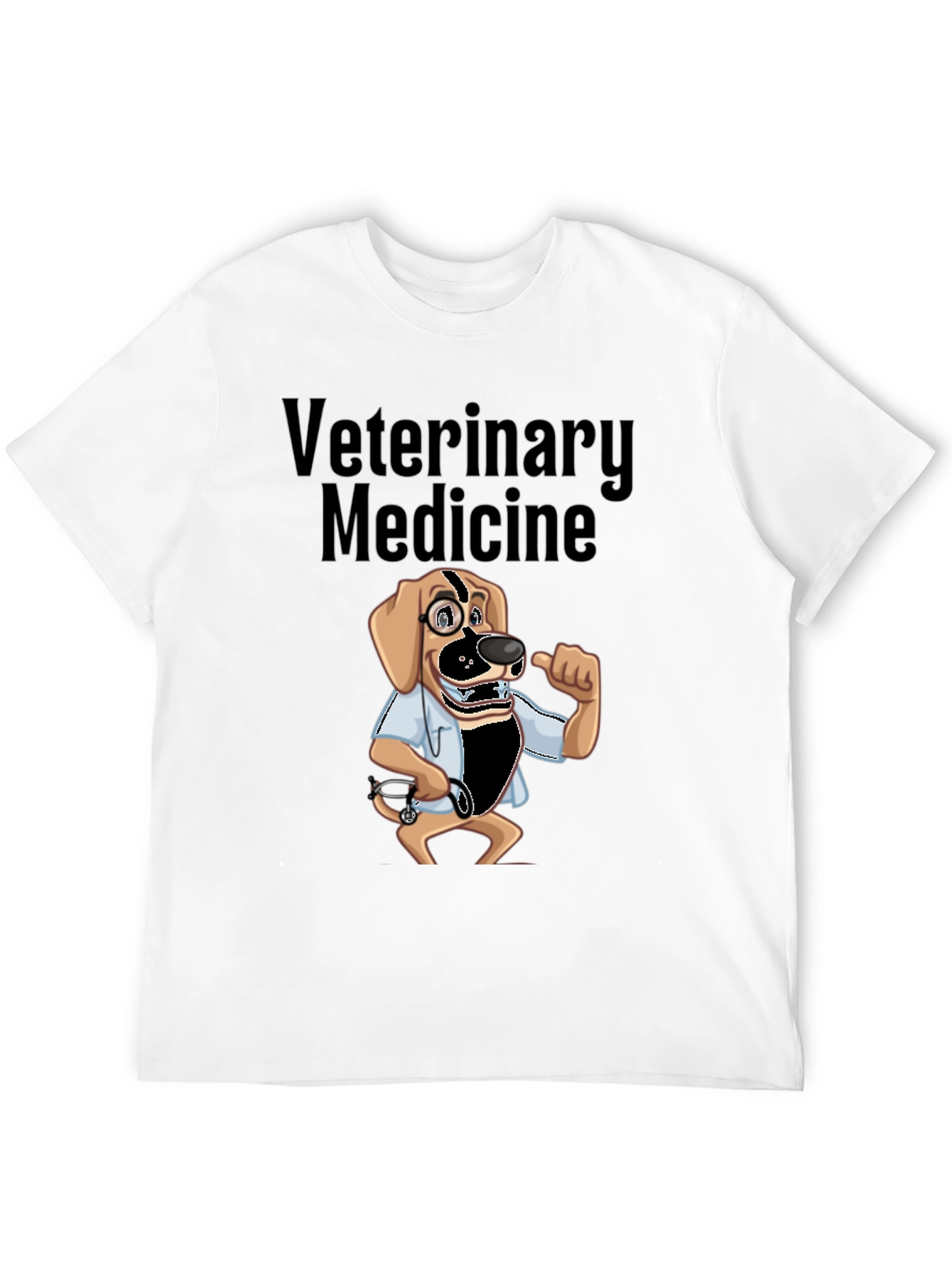 Veterinary Medicine Dog Cartoon Graphic T-Shirt
