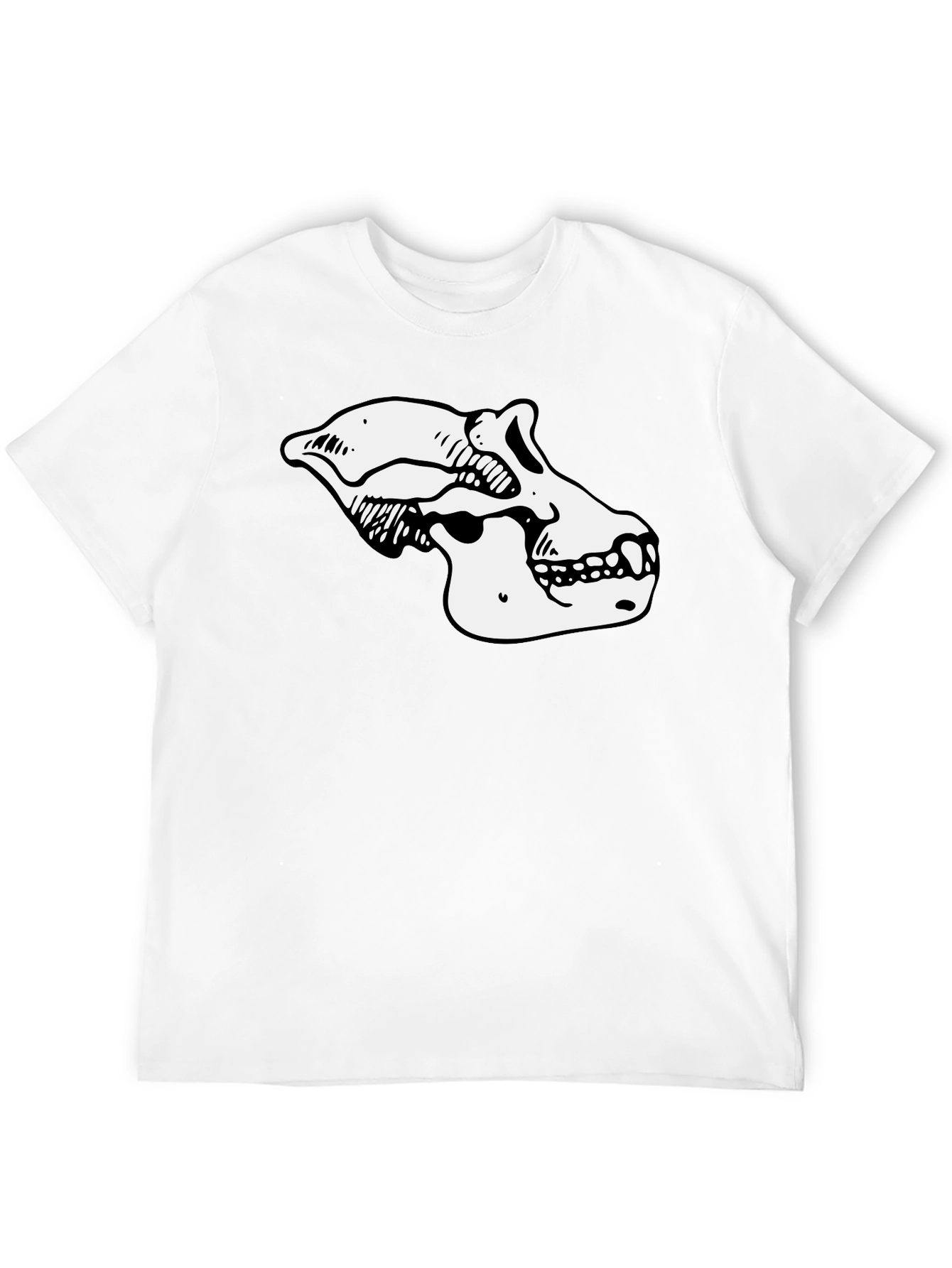Unique Ape Skull Graphic Tee - Black