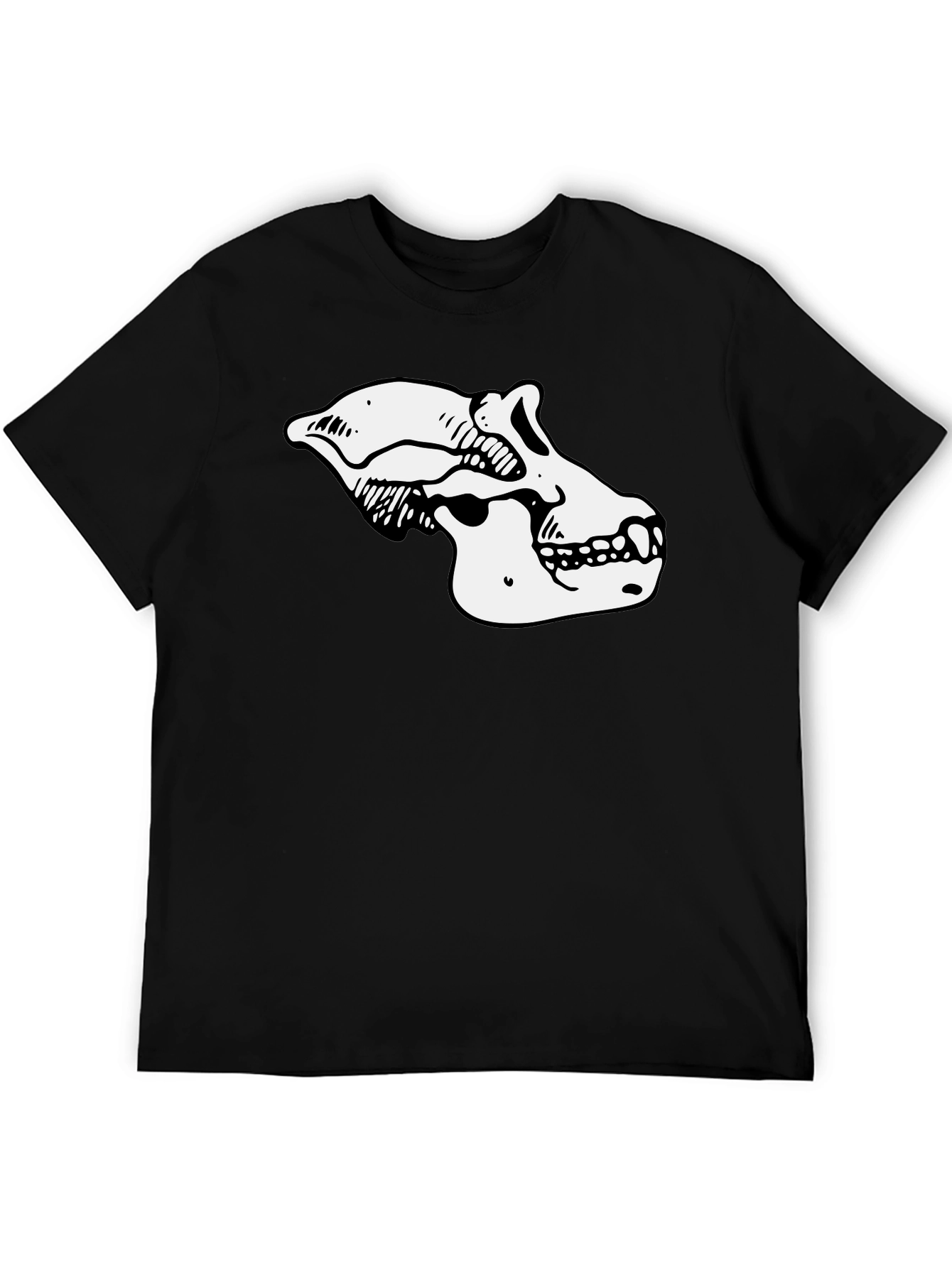 Unique Ape Skull Graphic Tee - Black
