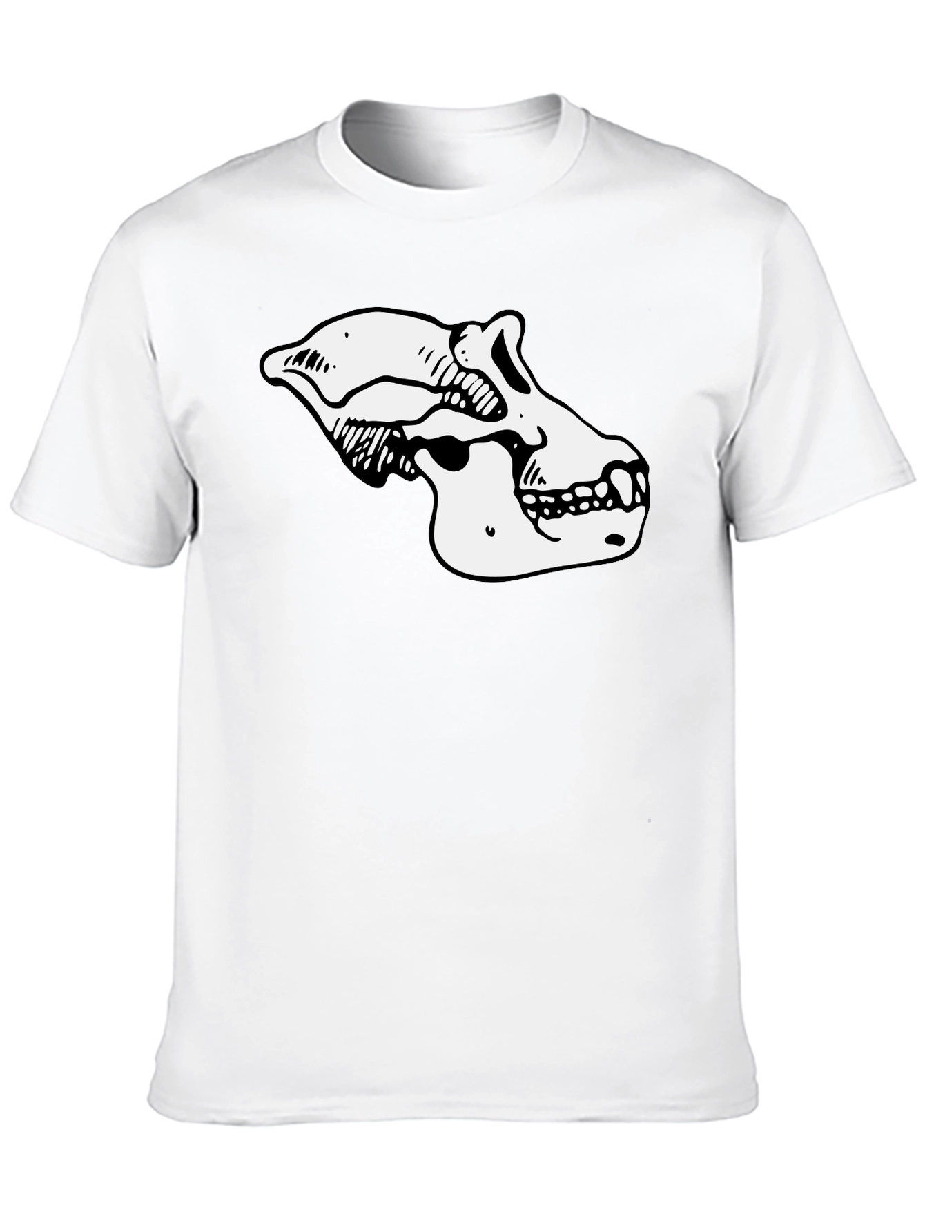 Unique Ape Skull Graphic Tee - Black