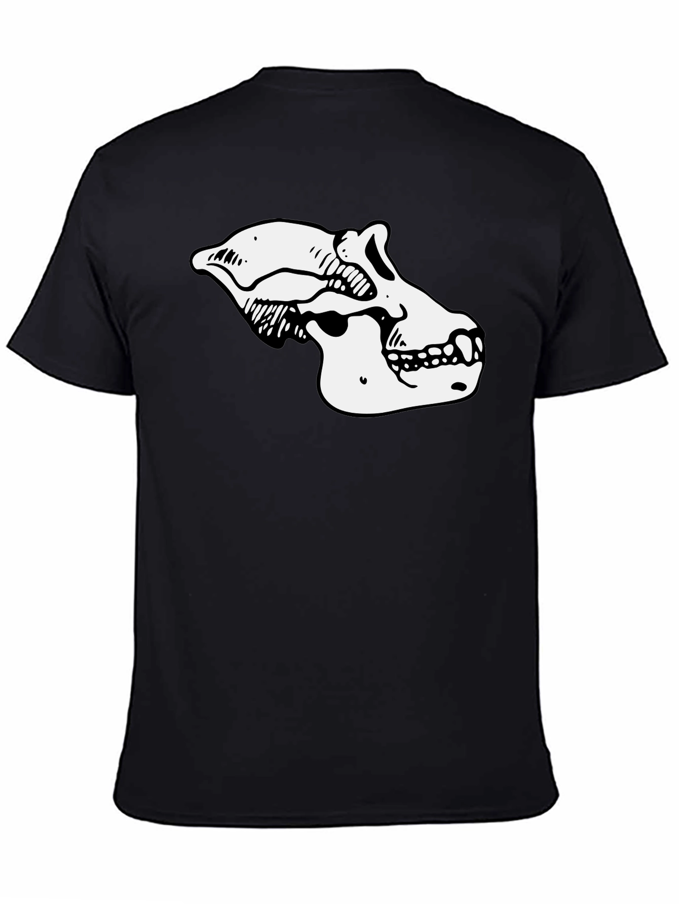 Unique Ape Skull Graphic Tee - Black
