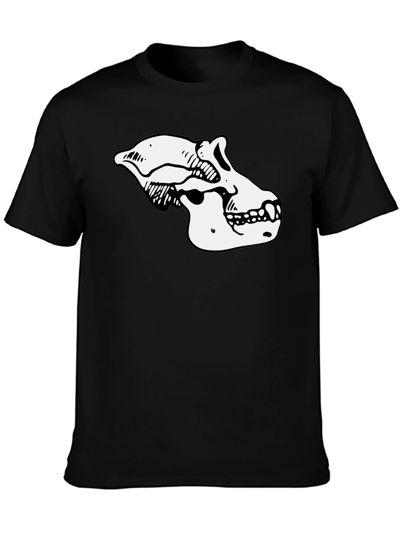 Unique Ape Skull Graphic Tee - Black