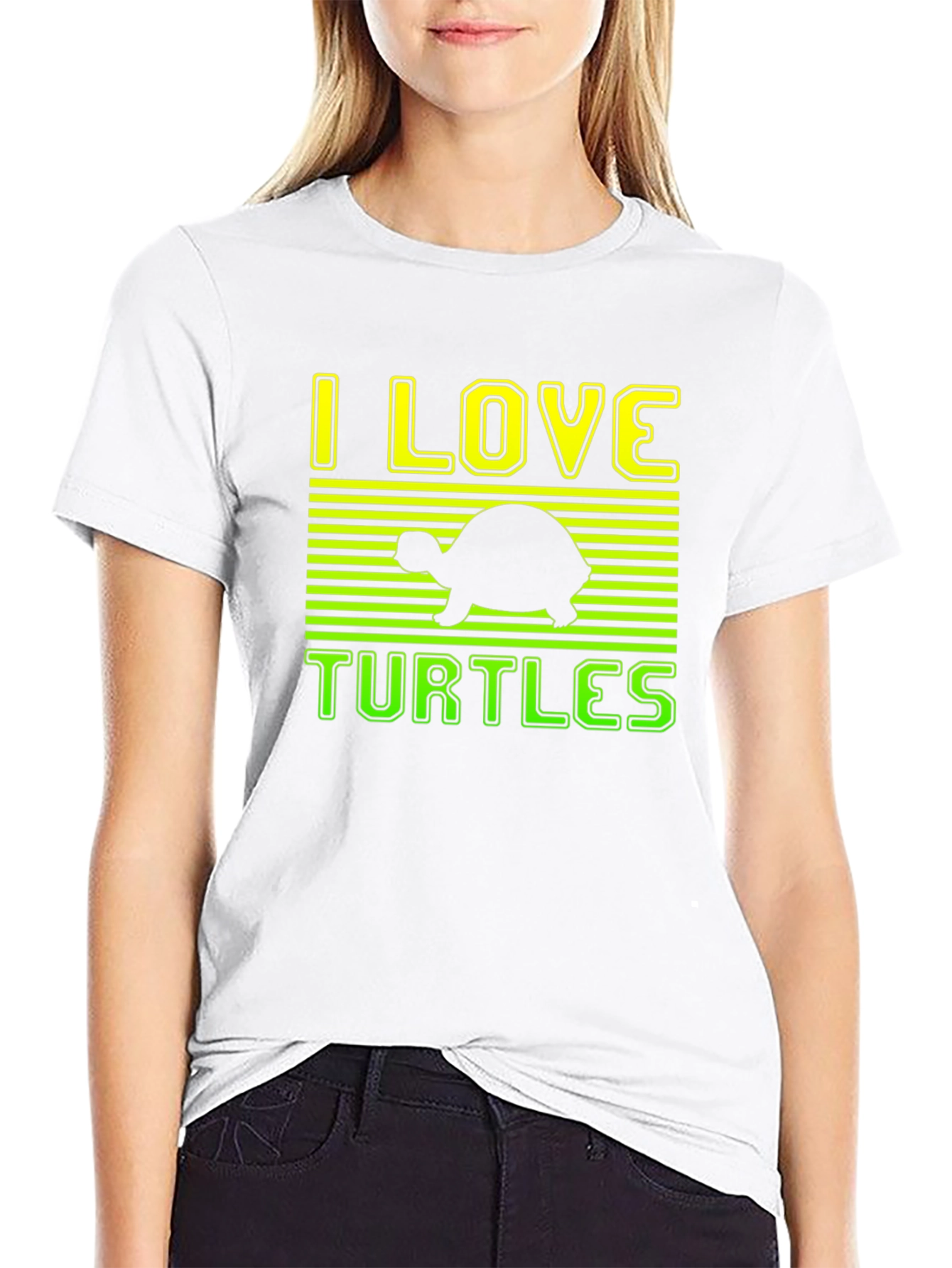 I Love Turtles Graphic Tee - Soft Cotton Blend