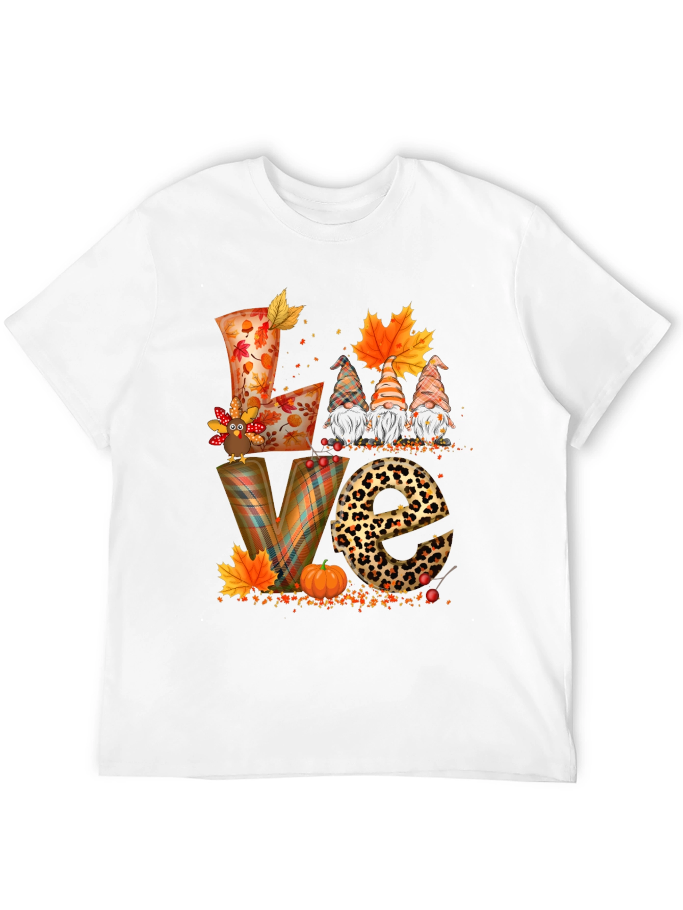 Fall LOVE T-Shirt with Gnomes and Autumn Designs