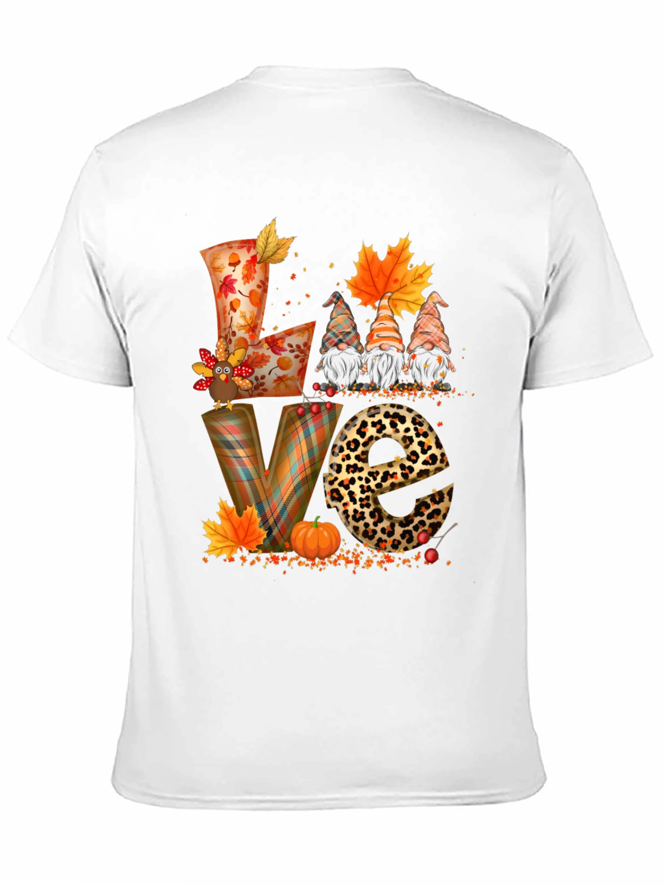 Fall LOVE T-Shirt with Gnomes and Autumn Designs