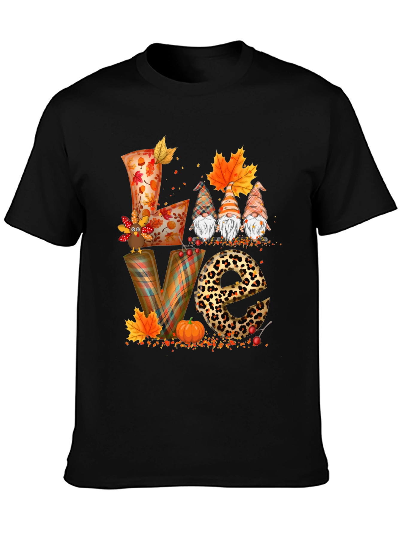 Fall LOVE T-Shirt with Gnomes and Autumn Designs