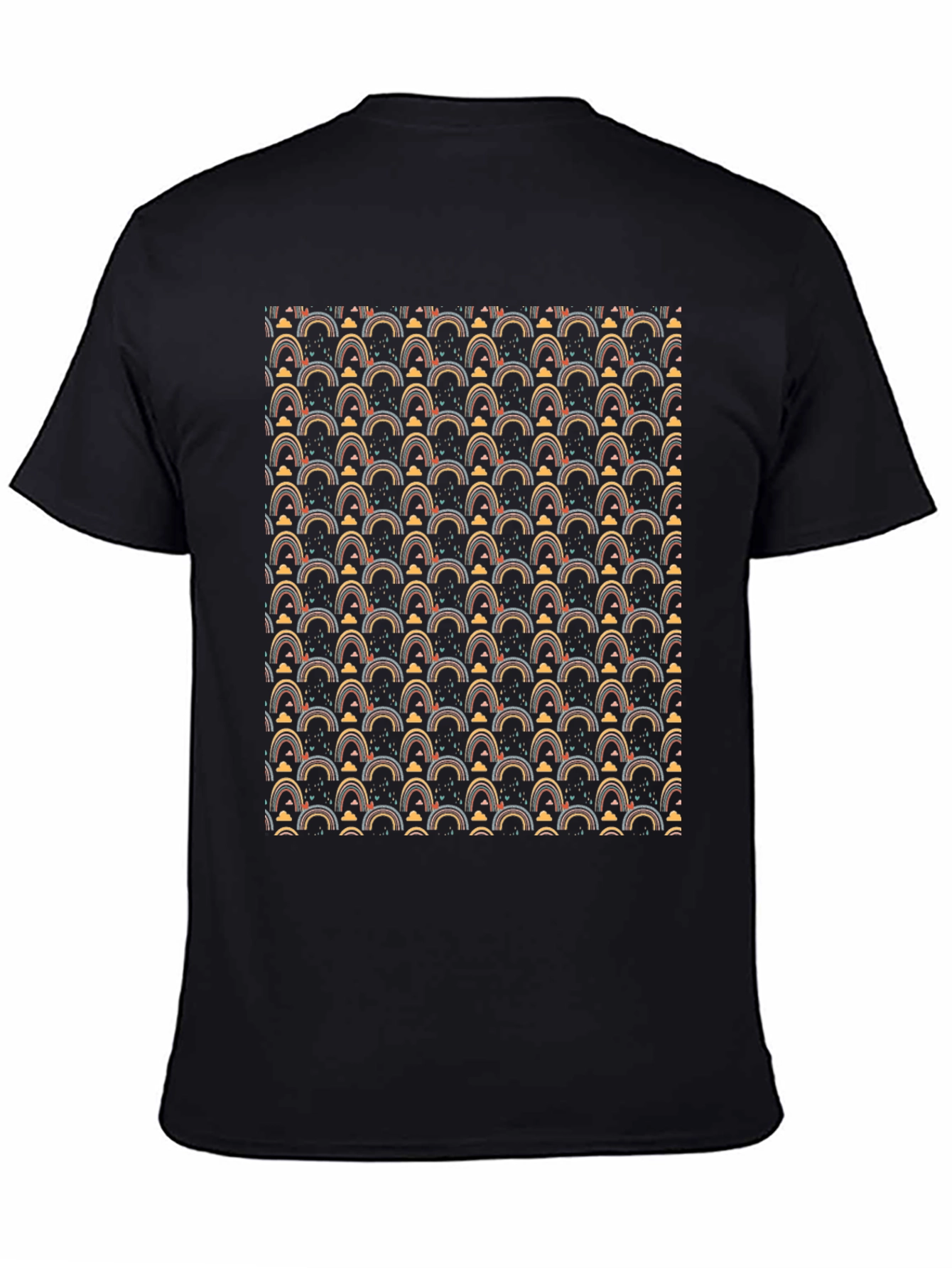Rainbow Pattern Crew Neck T-Shirt