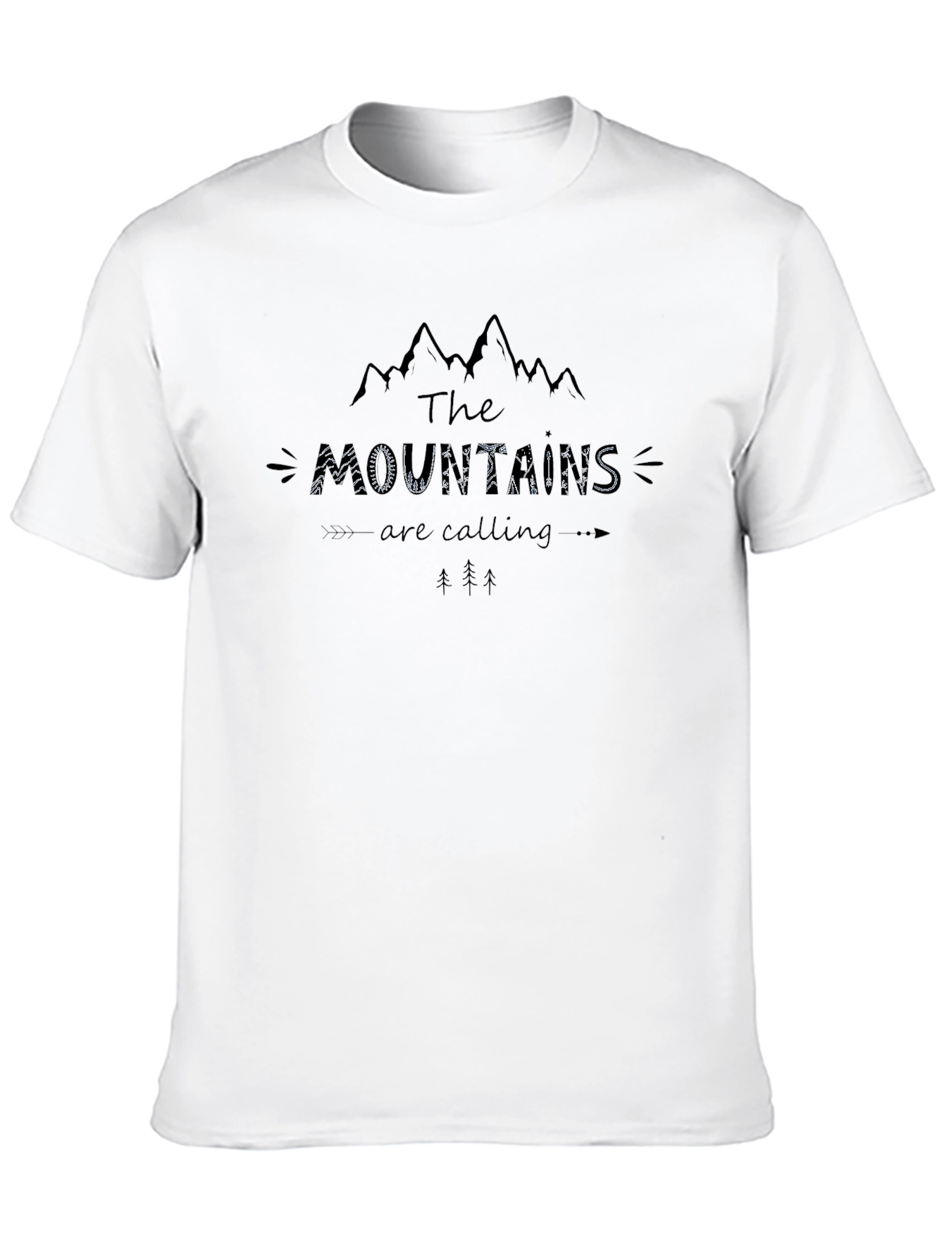 The Mountains Are Calling Black T-Shirt