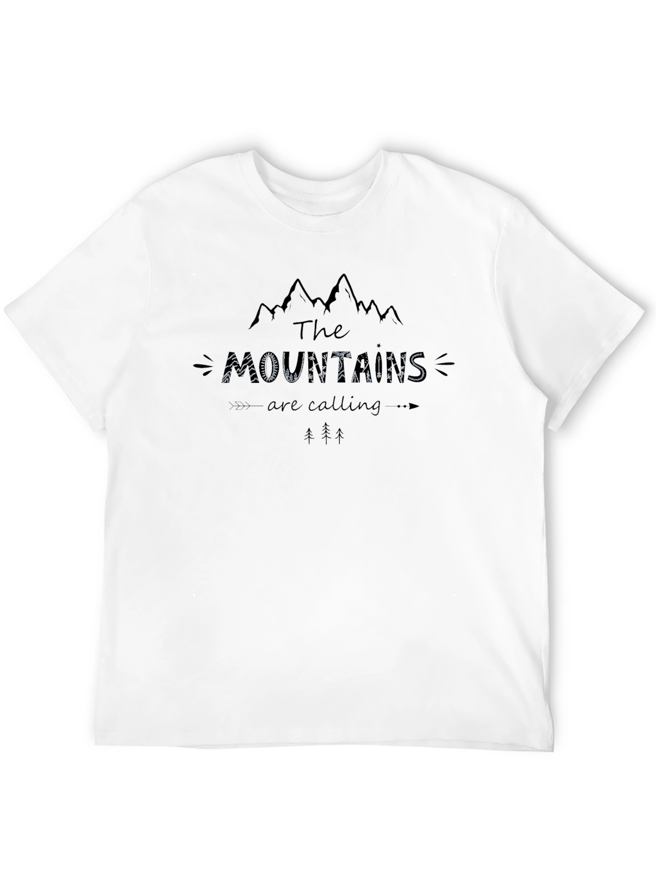 The Mountains Are Calling Black T-Shirt