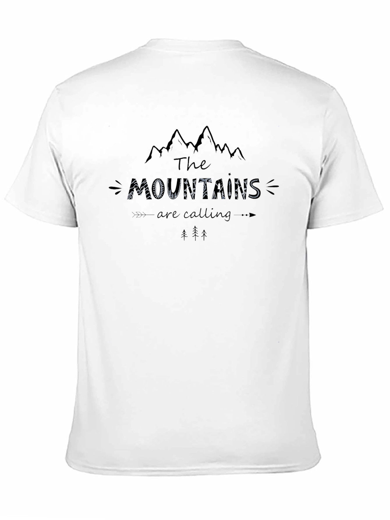 The Mountains Are Calling Black T-Shirt