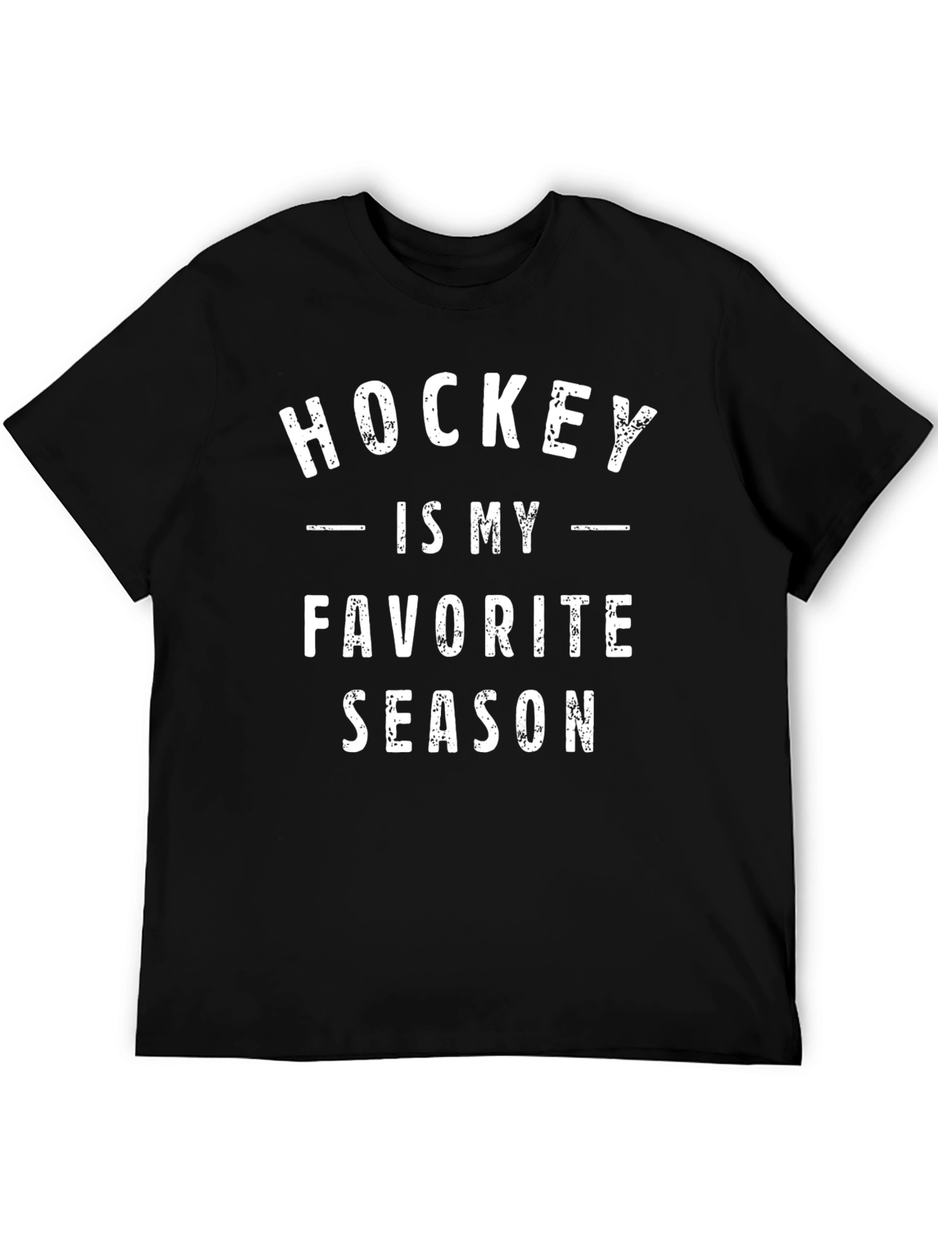Hockey is My Favorite Season Black T-Shirt