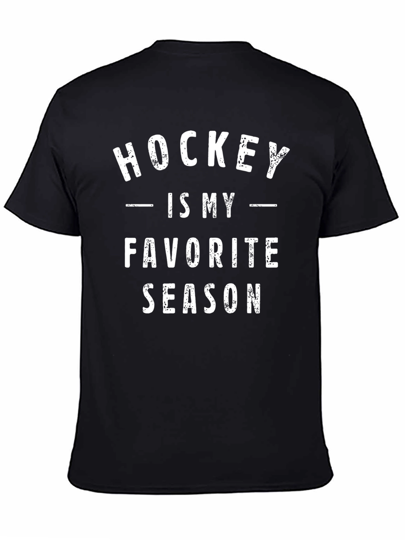 Hockey is My Favorite Season Black T-Shirt