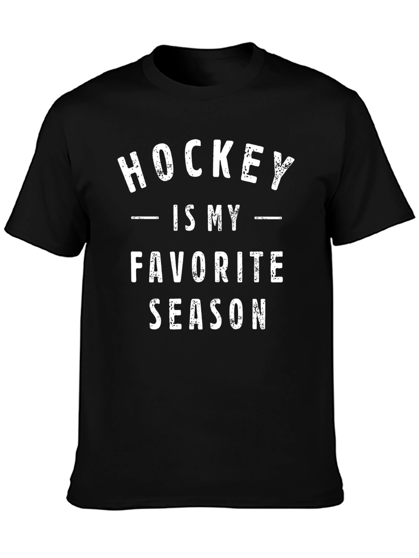 Hockey is My Favorite Season Black T-Shirt