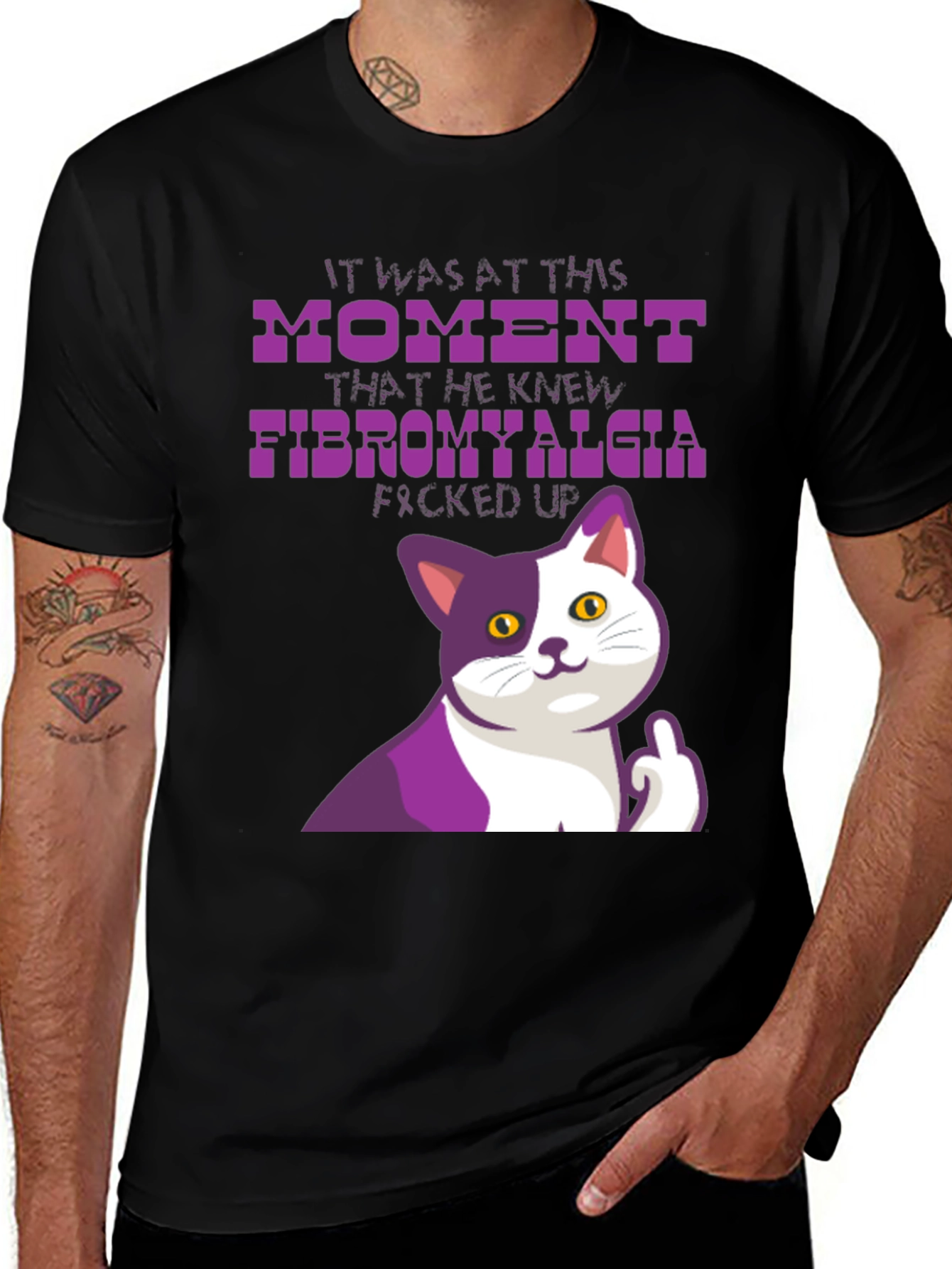 Funny Fibromyalgia Cat T-Shirt