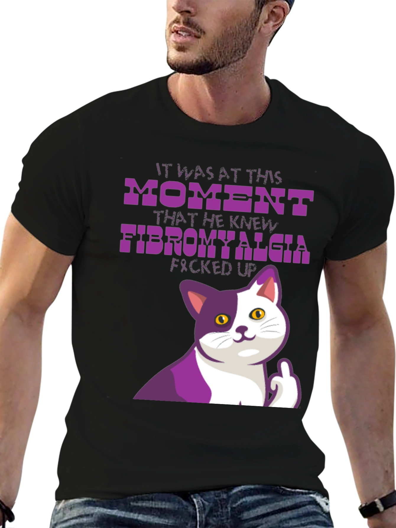 Funny Fibromyalgia Cat T-Shirt