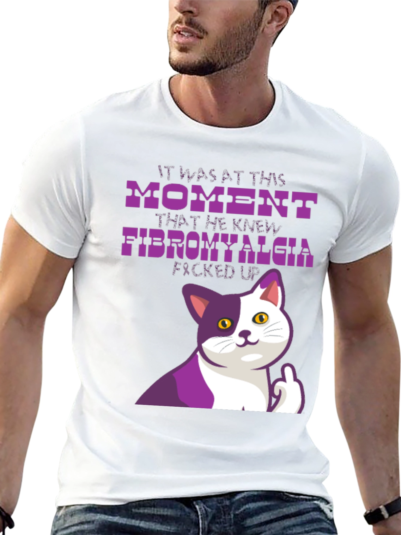 Funny Fibromyalgia Cat T-Shirt