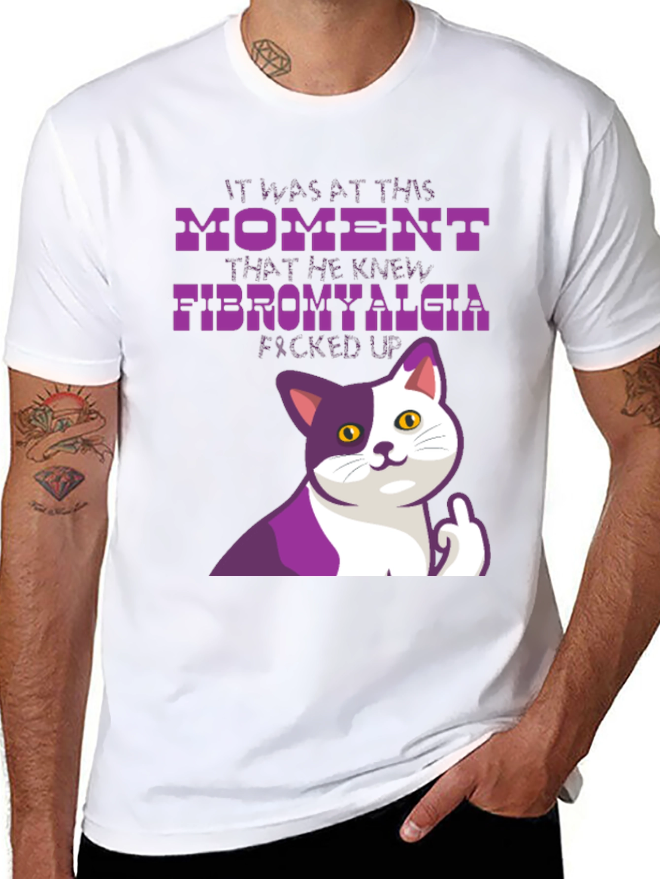 Funny Fibromyalgia Cat T-Shirt