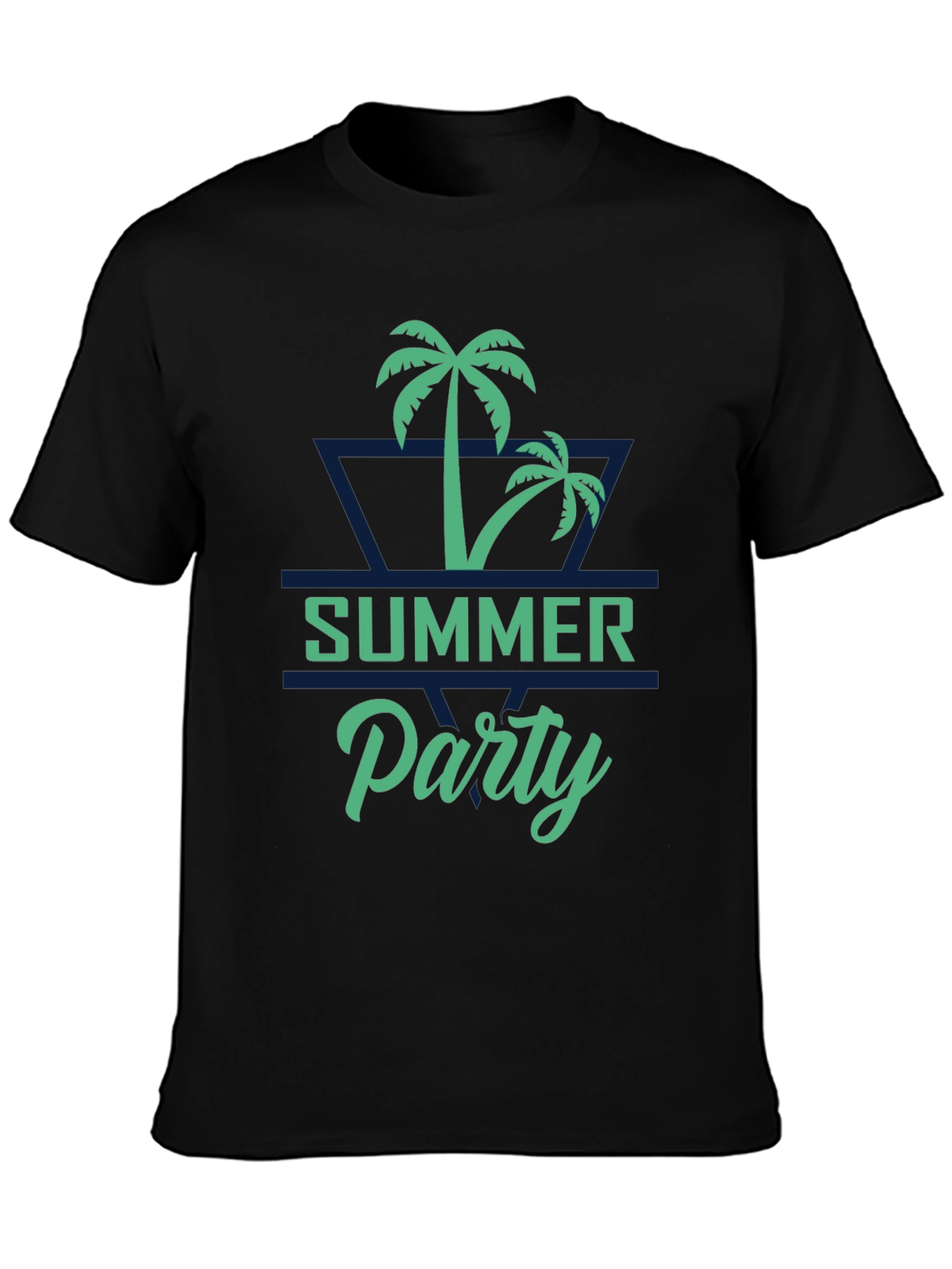 Summer Party Palm Tree Graphic T-Shirt