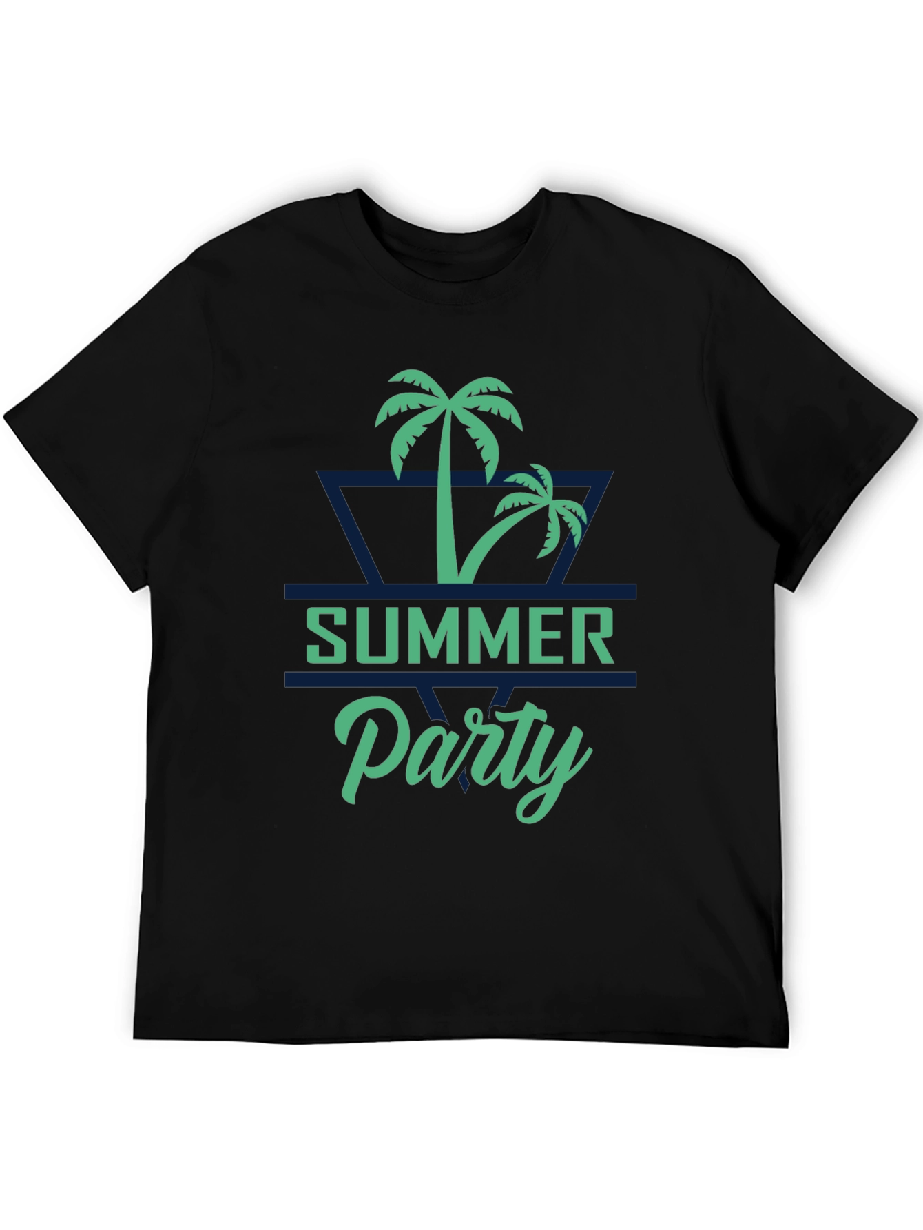 Summer Party Palm Tree Graphic T-Shirt