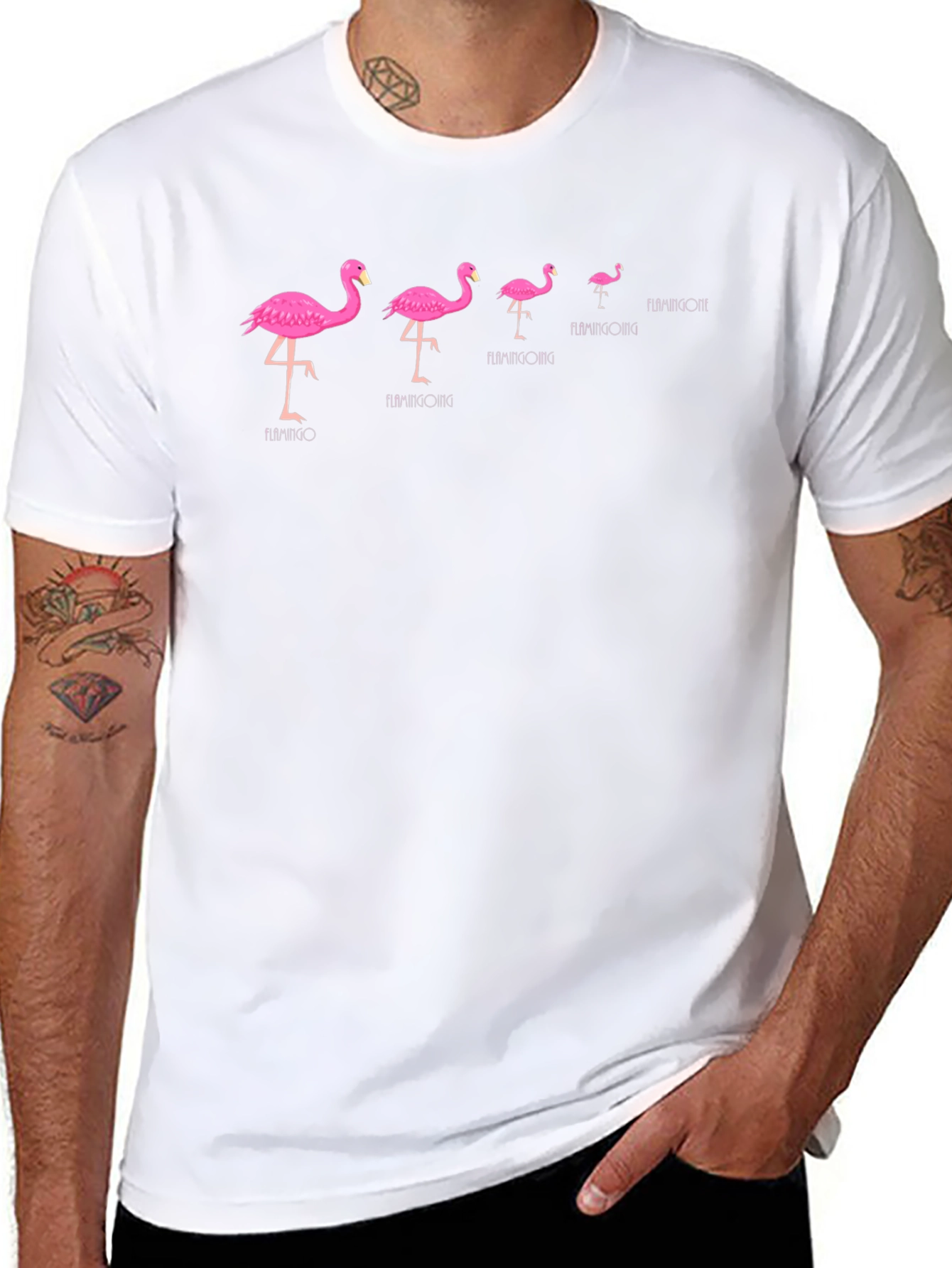 Flamingo Evolution Black T-Shirt