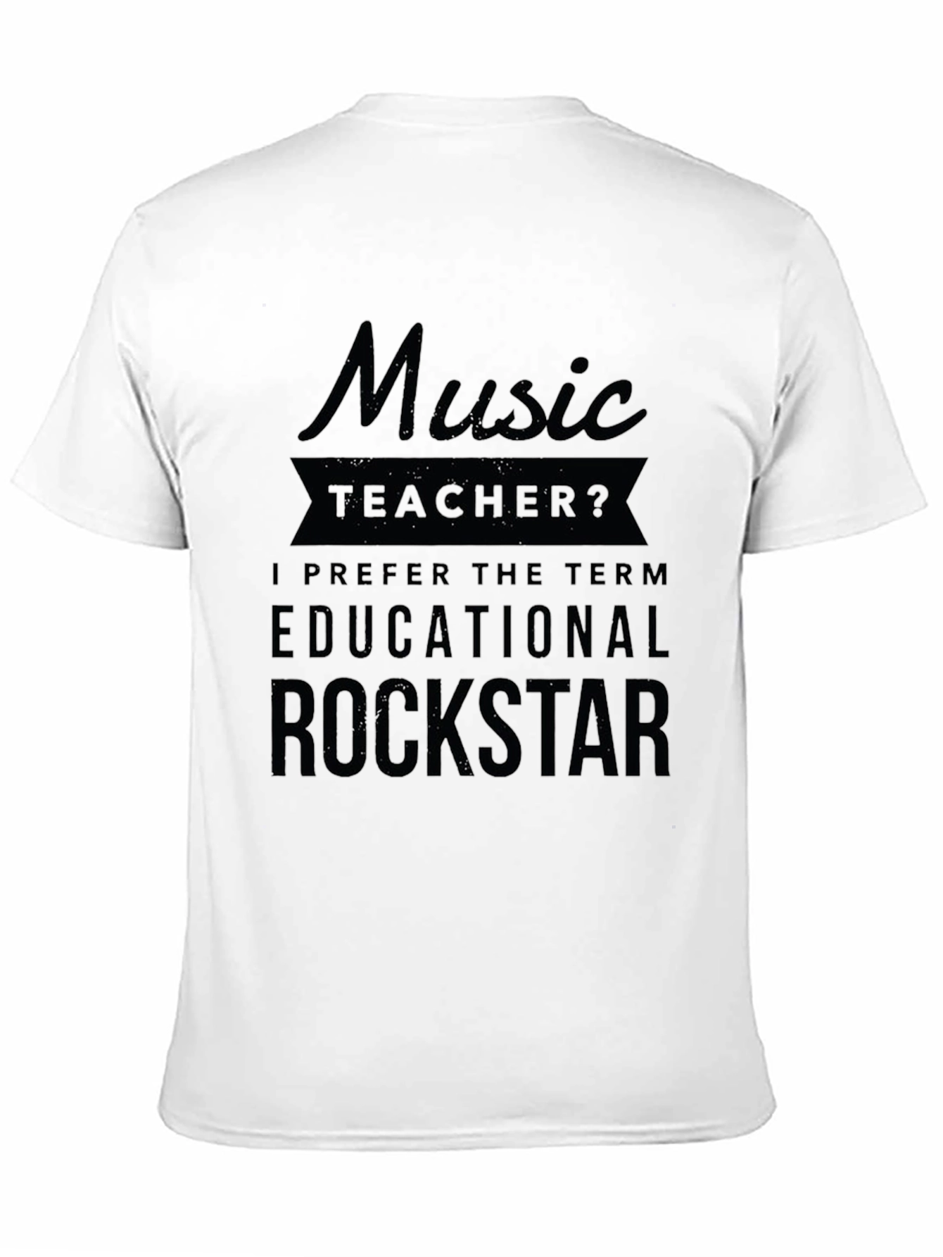 Music Teacher Educational Rockstar Black T-Shirt