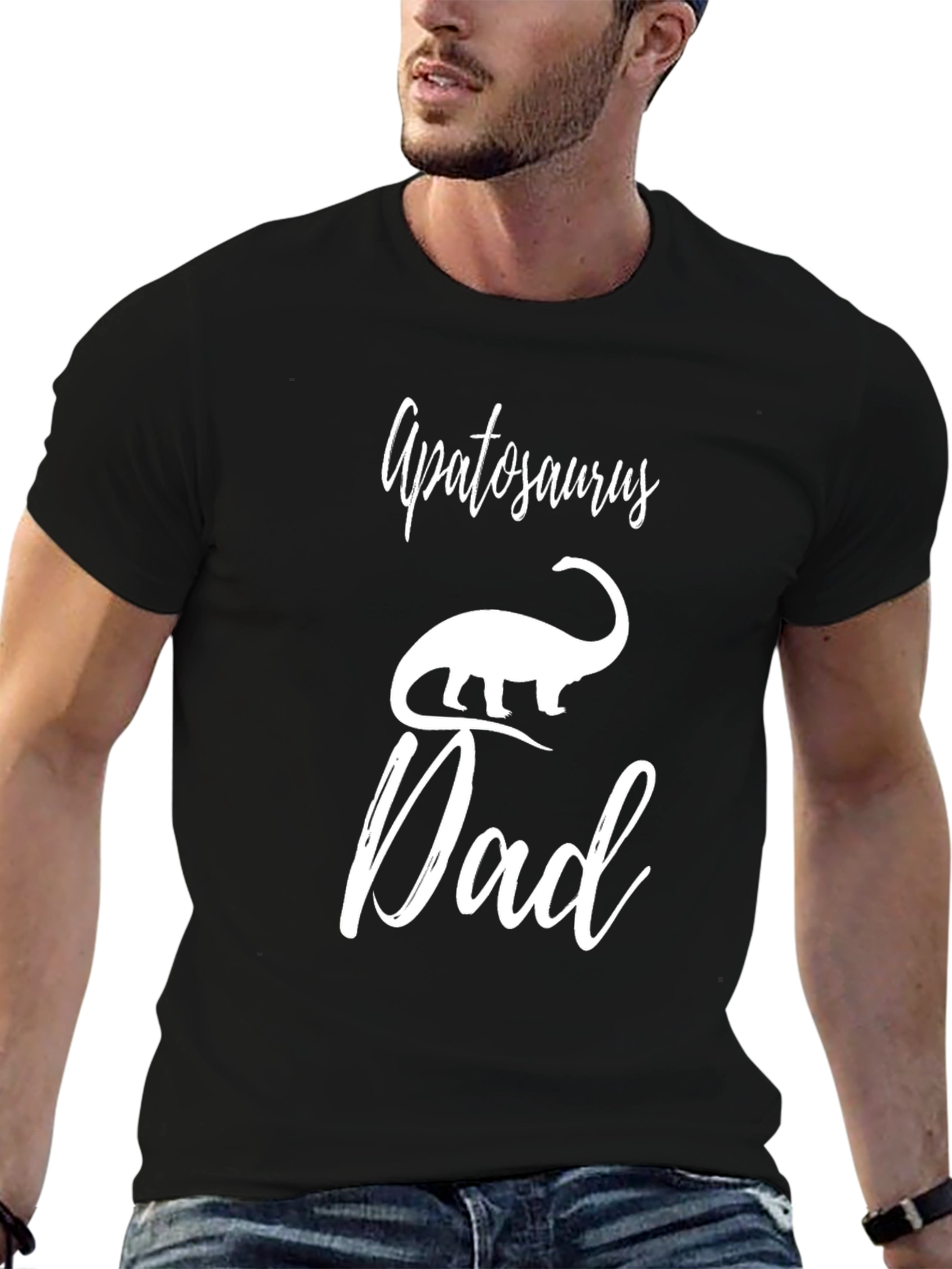 Apatosaurus Dad T-Shirt - Dinosaur Lover Fathers Day Tee