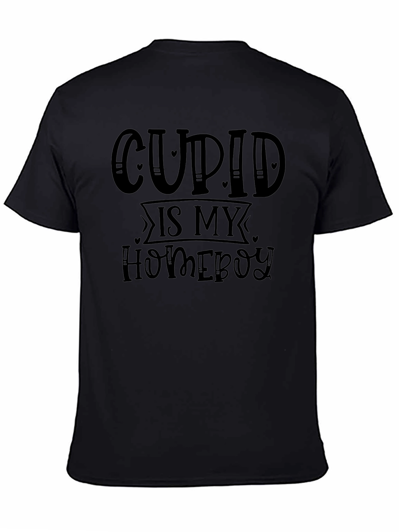 Cupid Is My Homeboy Black Graphic Tee