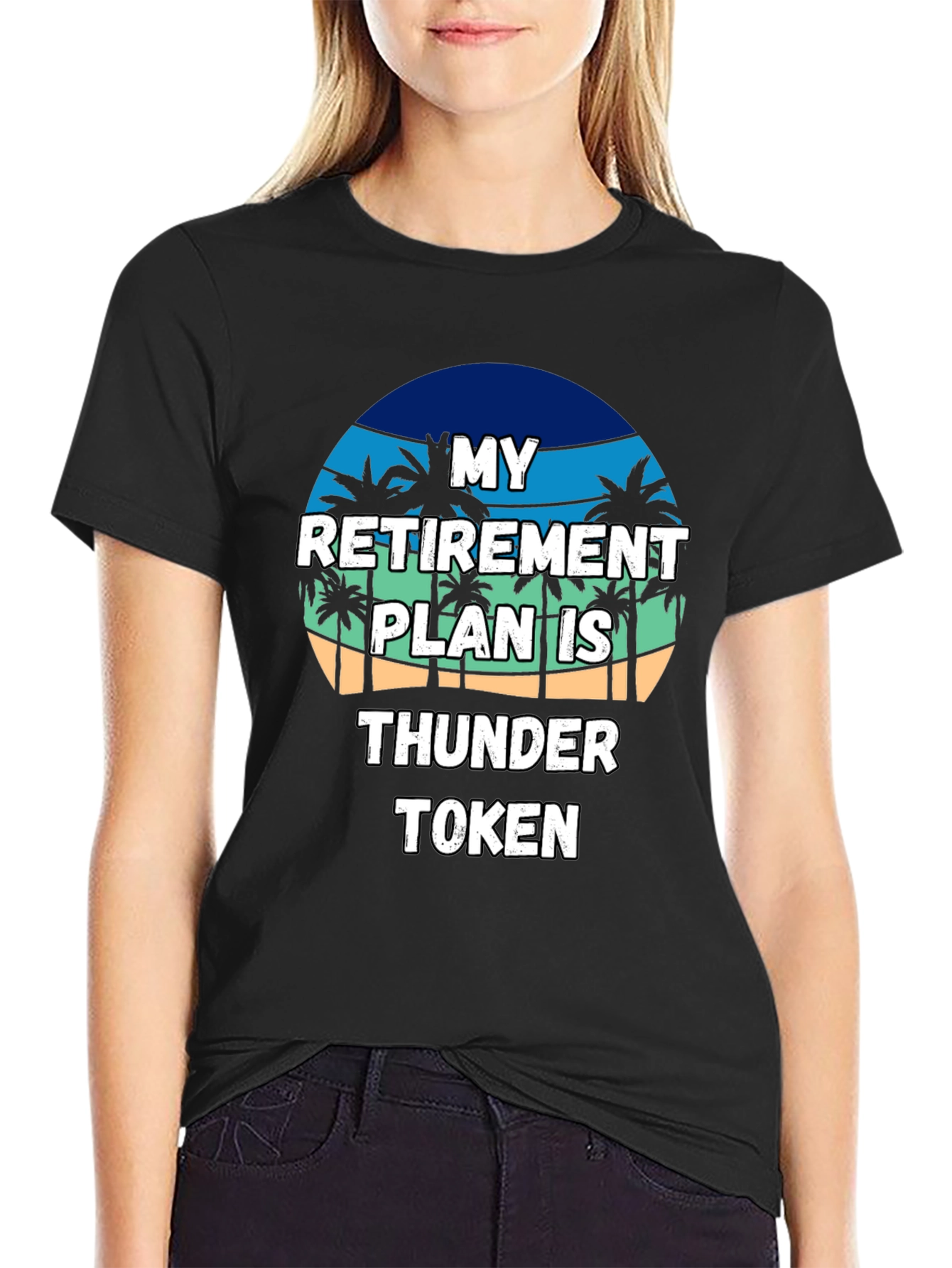 Retirement Plan Thunder Token Black T-Shirt